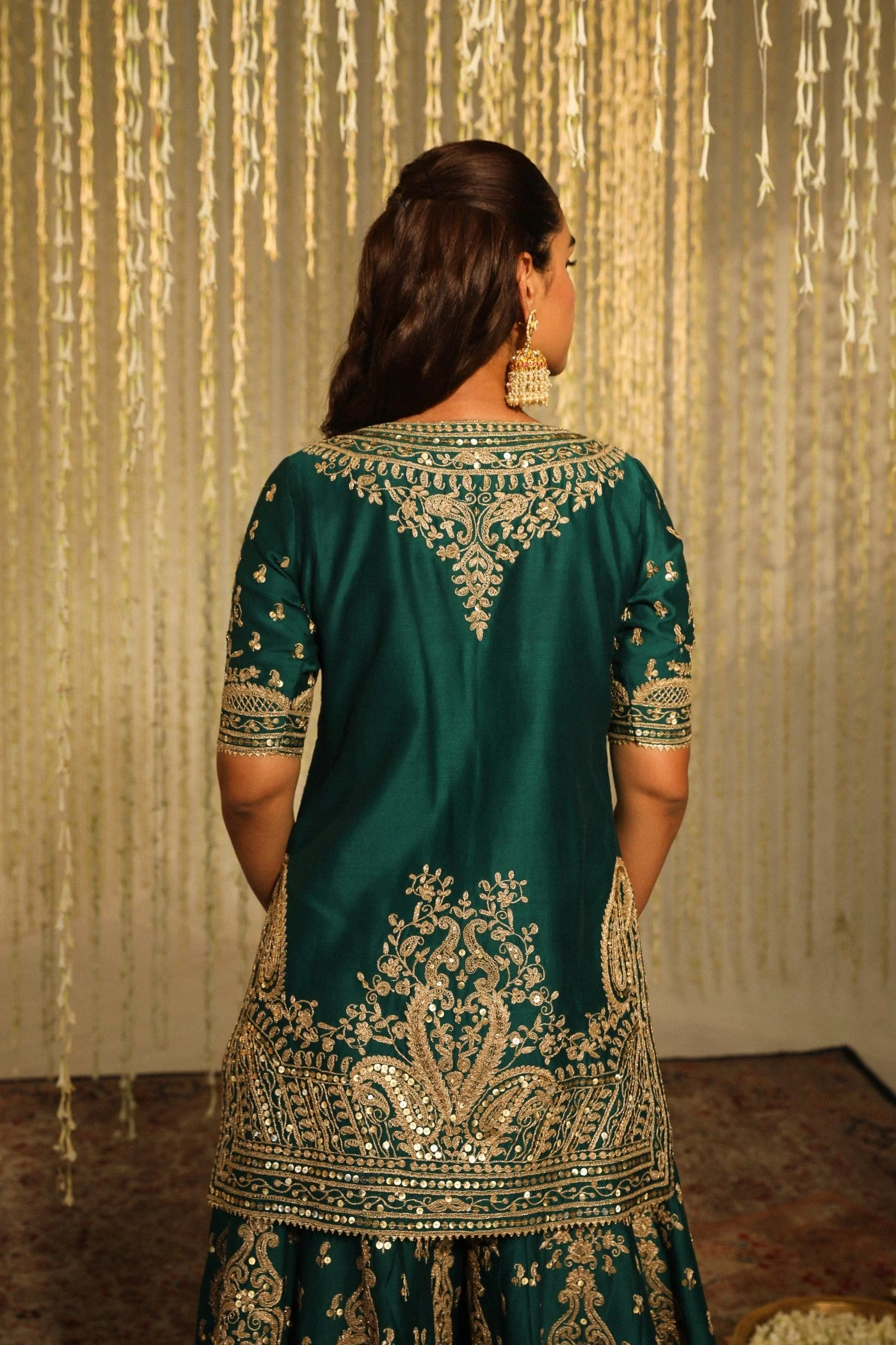 AAFIYA - EMERALD GREEN SHARARA (LXRTS) - Image 5