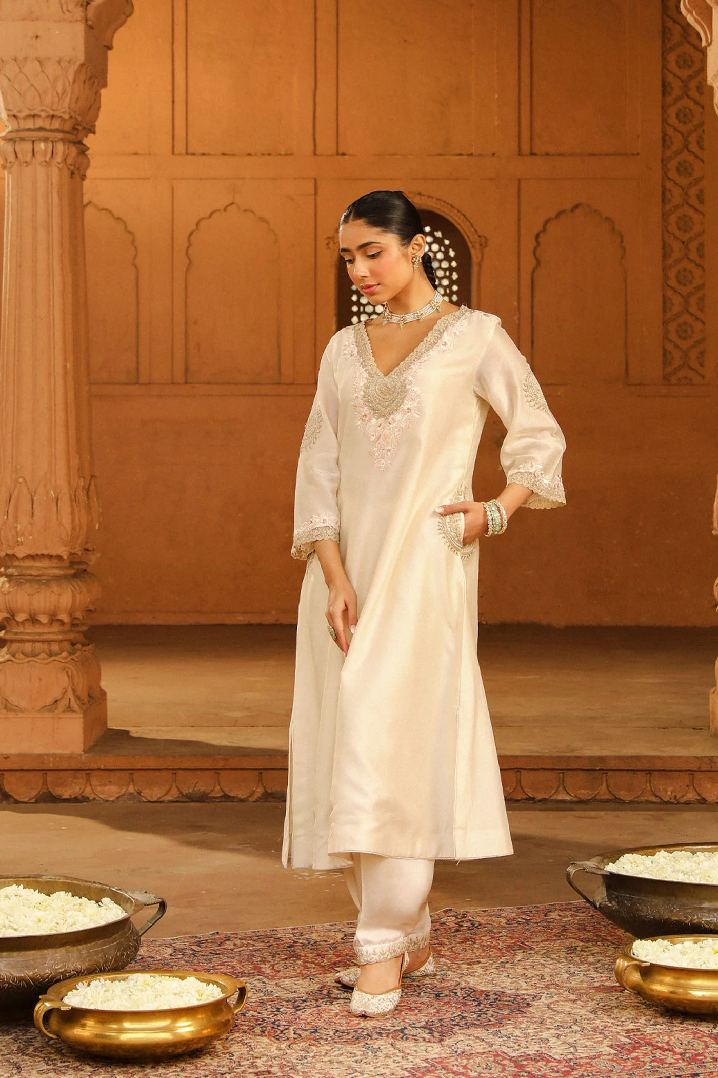 Akira - Daisy Ivory Long Choga with Salwar (LXRTS) - Image 3