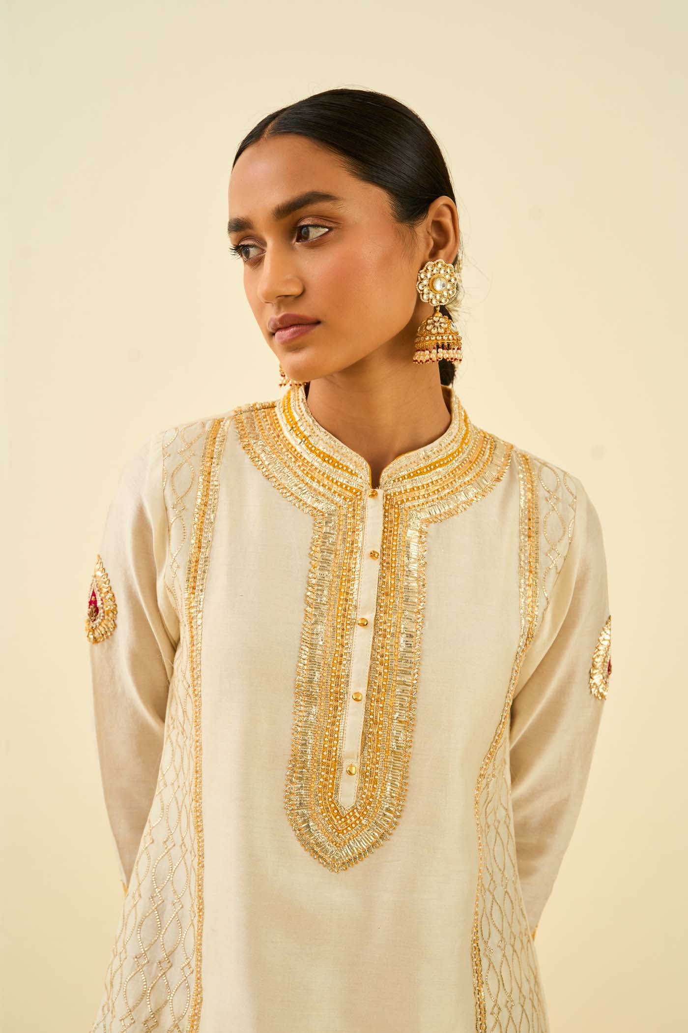 Aliza Daisy Ivory kurta with dhoti - Image 5