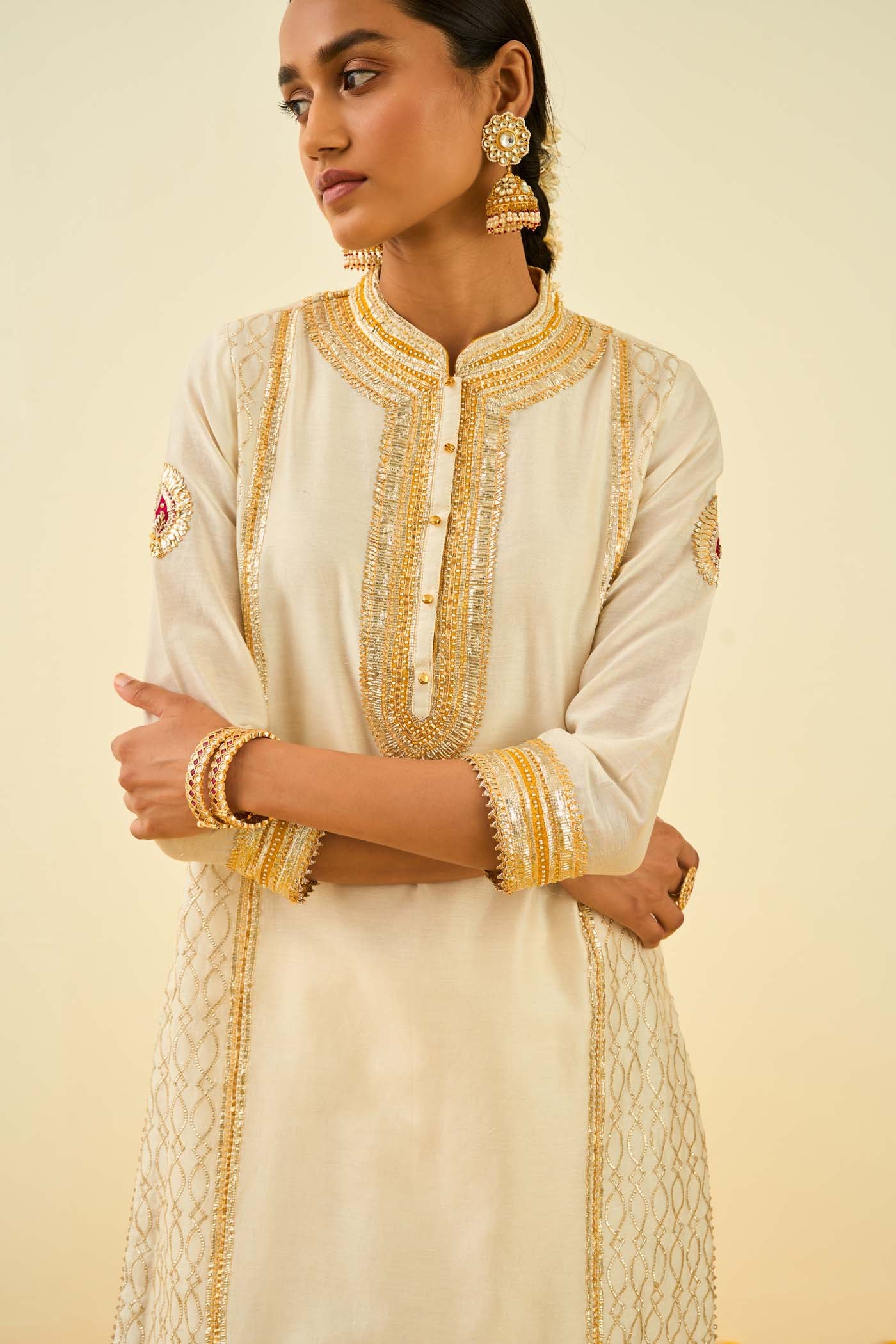 Aliza Daisy Ivory kurta with dhoti - Image 6