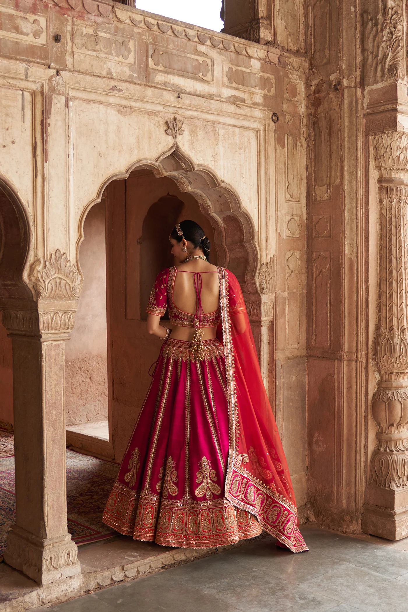 AMARA - Rani Hotpink LEHENGA - Image 7