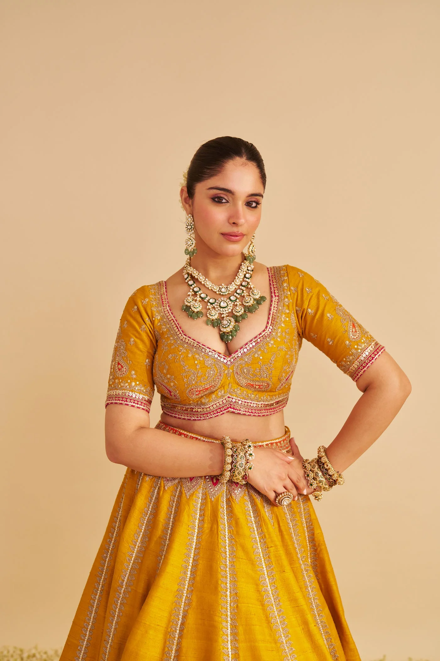 AMARA - MUSTARD LEHENGA (Lxrts) - Image 4