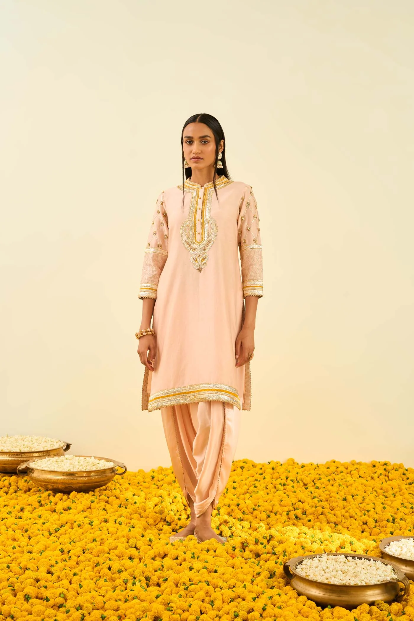 Aminah Rosepink Kurta with dhoti (Lxrts)