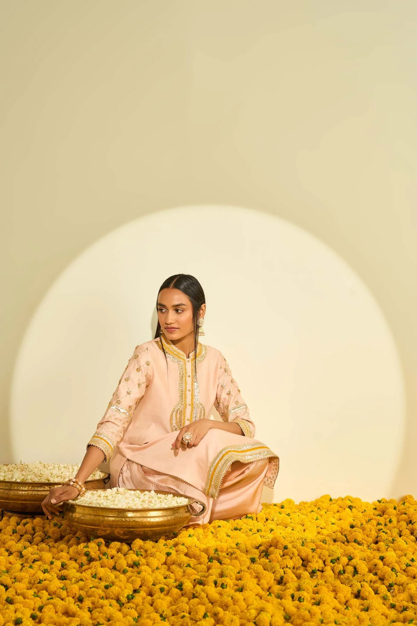 Aminah Rosepink Kurta with dhoti (Lxrts) - Image 5