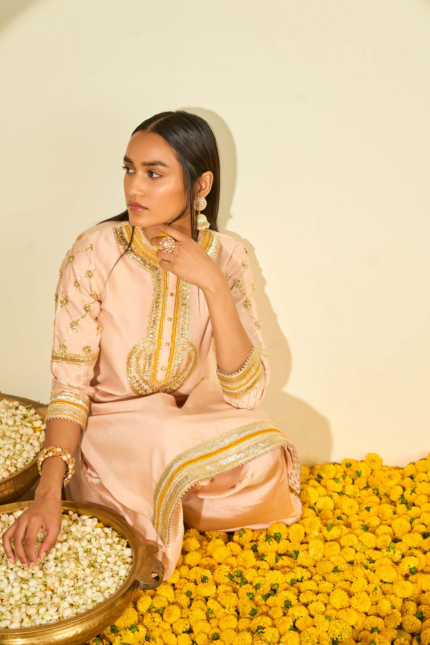 Aminah Rosepink Kurta with dhoti (Lxrts) - Image 6