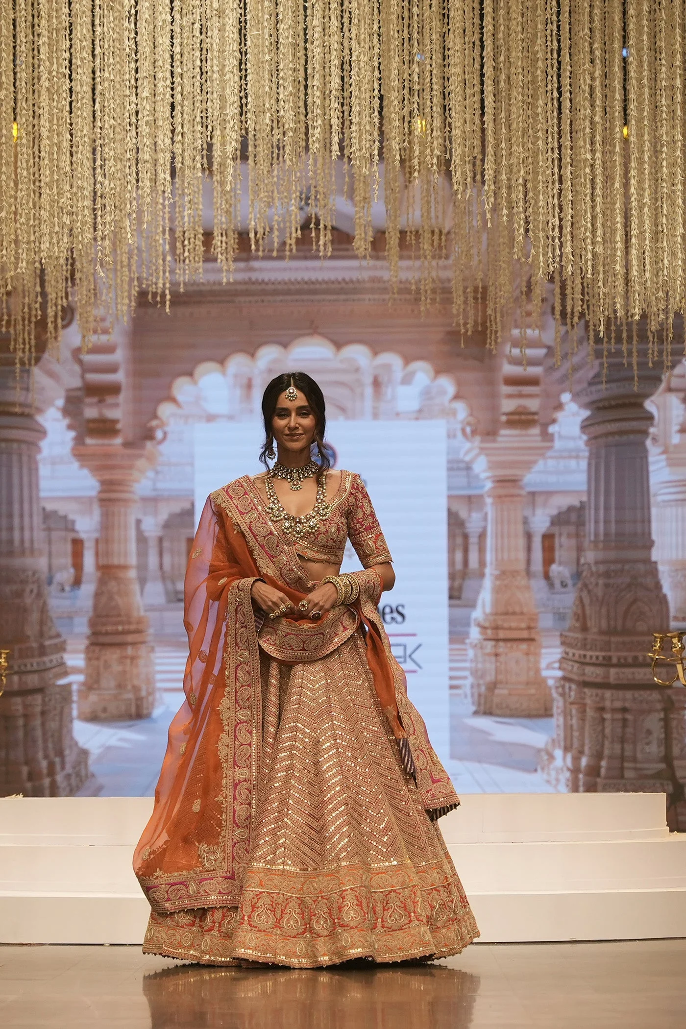 Anahira - Rani Hotpink Blouse with Lehenga and Dupatta (Lxrts) - Image 4