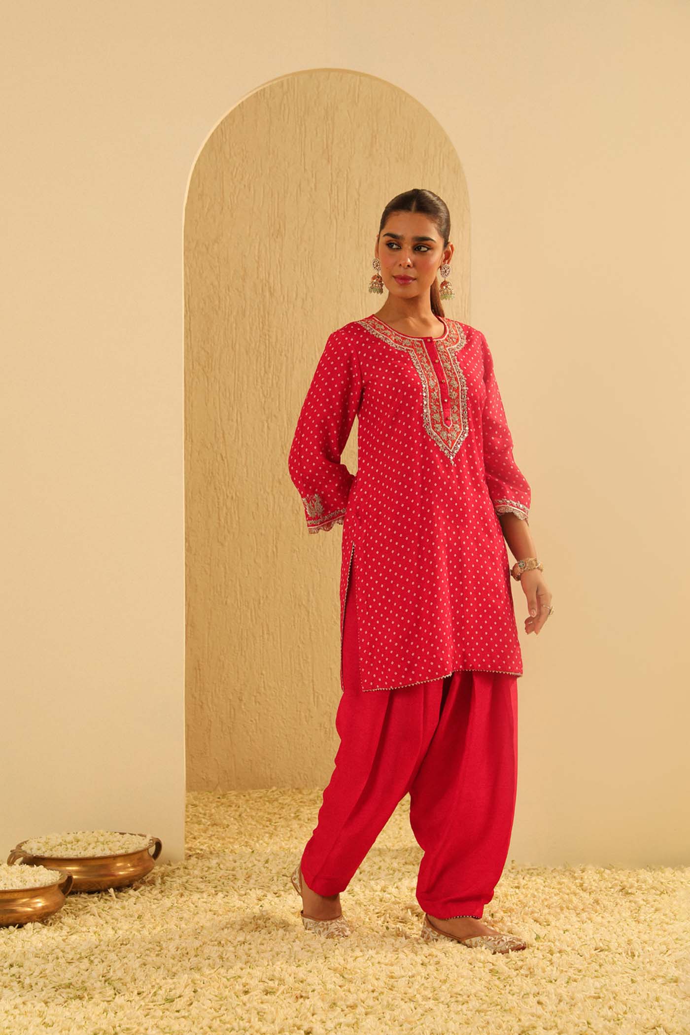Asma - Short Kurta with Salwar - Image 2