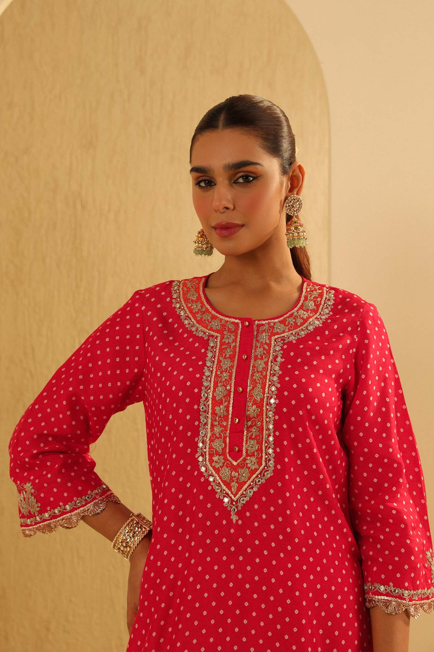 Asma - Short Kurta with Salwar - Image 4