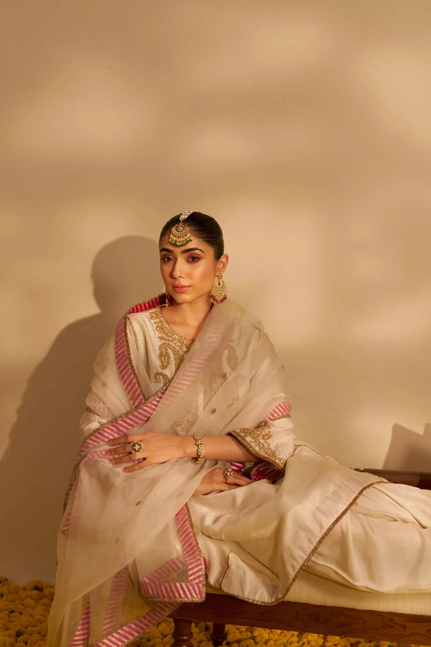 AYRA - DAISY IVORY SHORT CHAUGA WITH SALWAR - Image 5