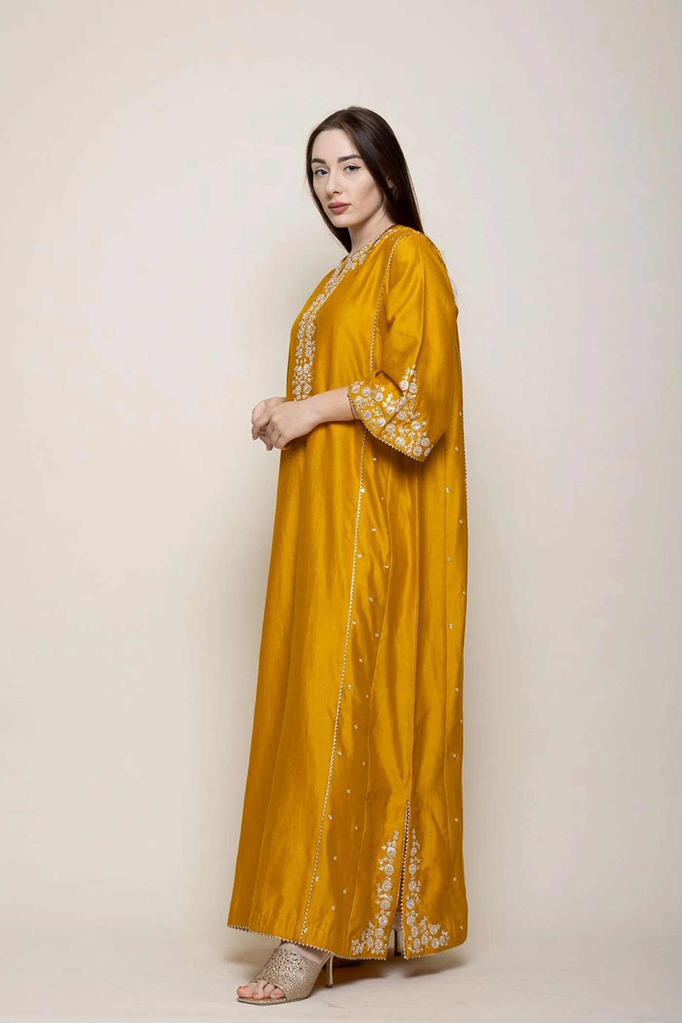 Baarizah - Glaze Mustard Abaya - Image 2