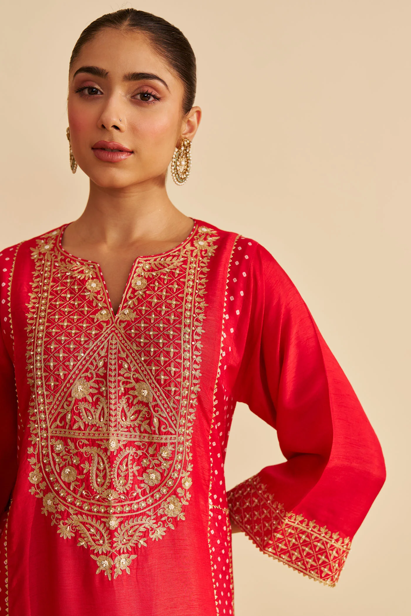 ESRA - RED LONG CHAUGA WITH SALWAR - Image 5