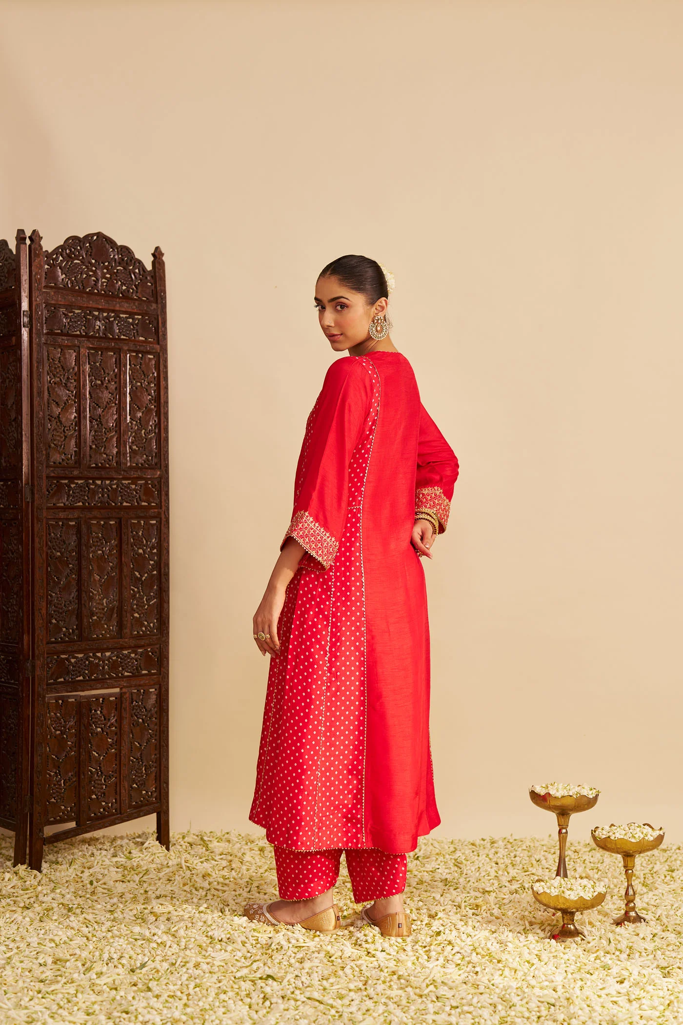 ESRA - RED LONG CHAUGA WITH SALWAR - Image 6