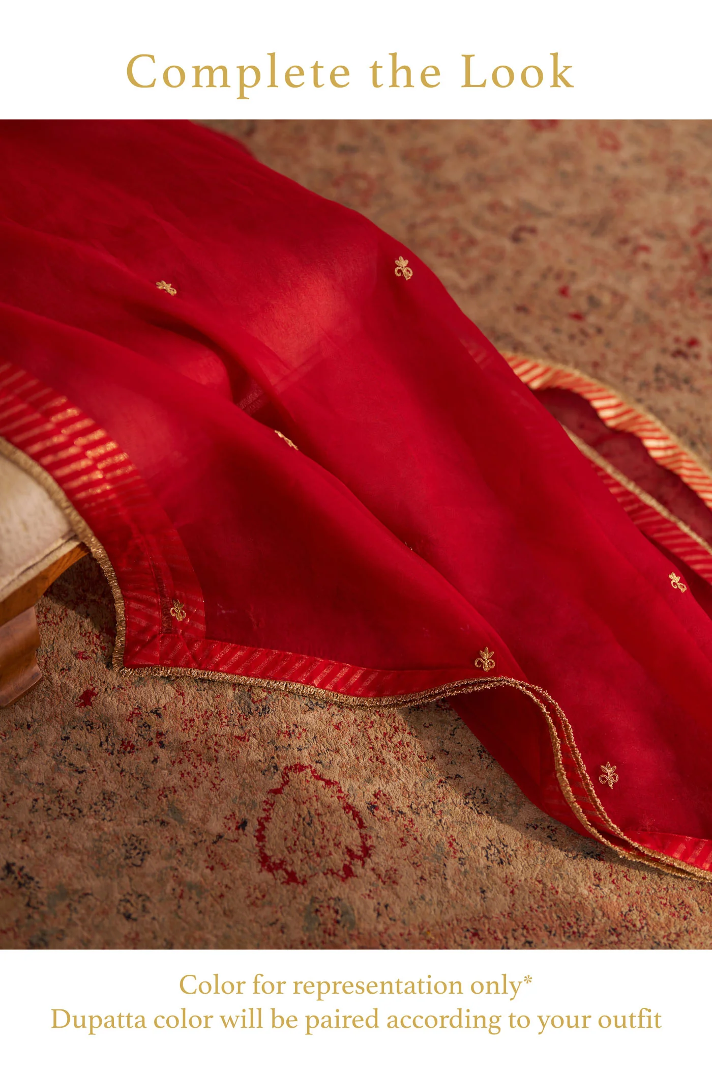 ESRA - RED LONG CHAUGA WITH SALWAR - Image 7