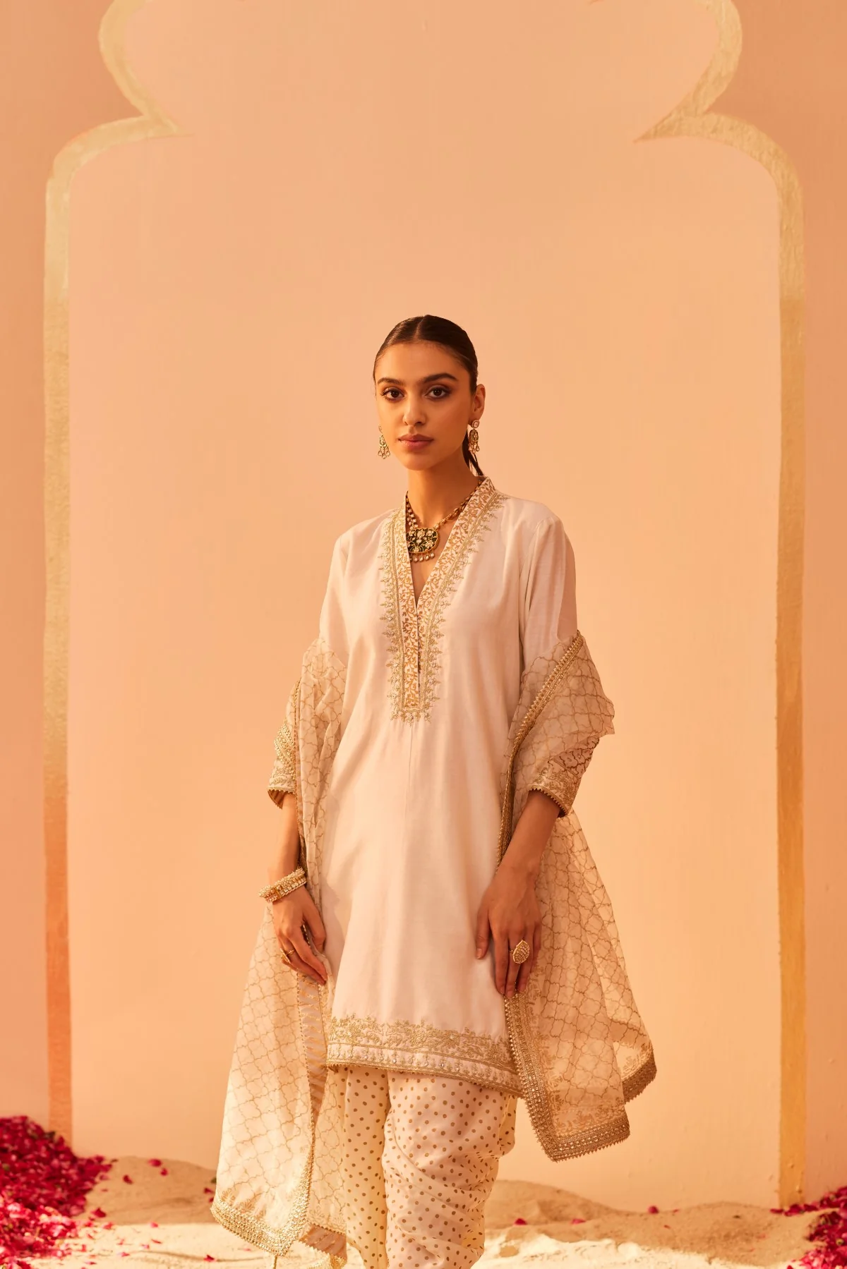Faheeda - Daisy Ivory Kurta Set - Image 3