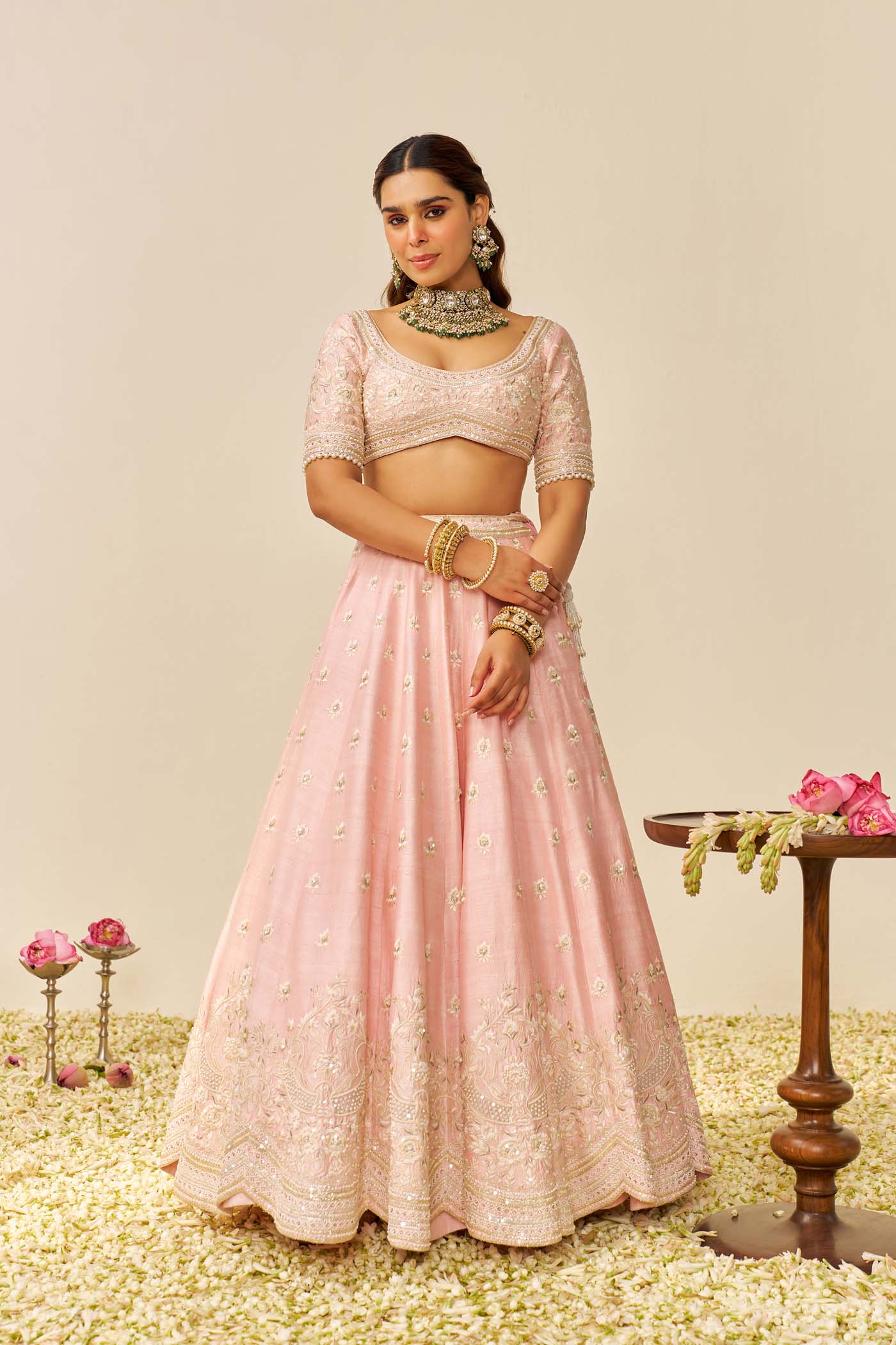 FIDA - Blush Pink LEHENGA WITH BLOUSE AND DUPATTA - Image 2