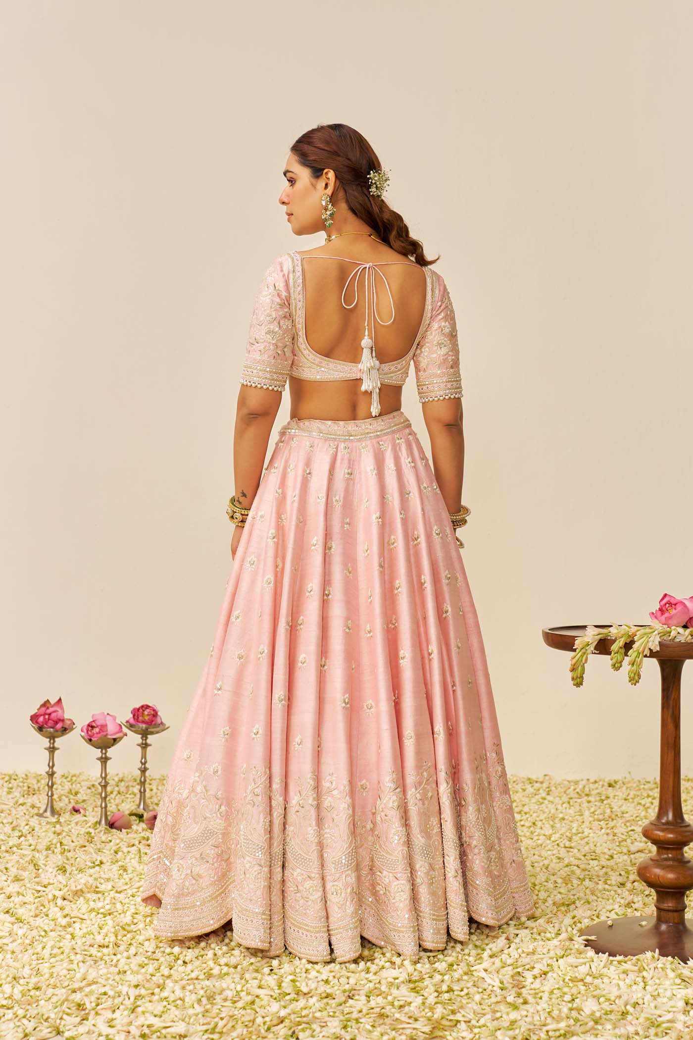 FIDA - Blush Pink LEHENGA WITH BLOUSE AND DUPATTA - Image 4