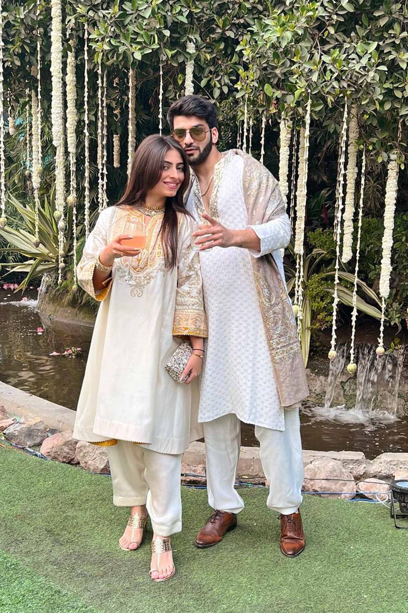 Gouri Grover IN MOHSINA - DAISY IVORY SHORT KALIDAAR CHOGA WITH SALWAR - Image 3