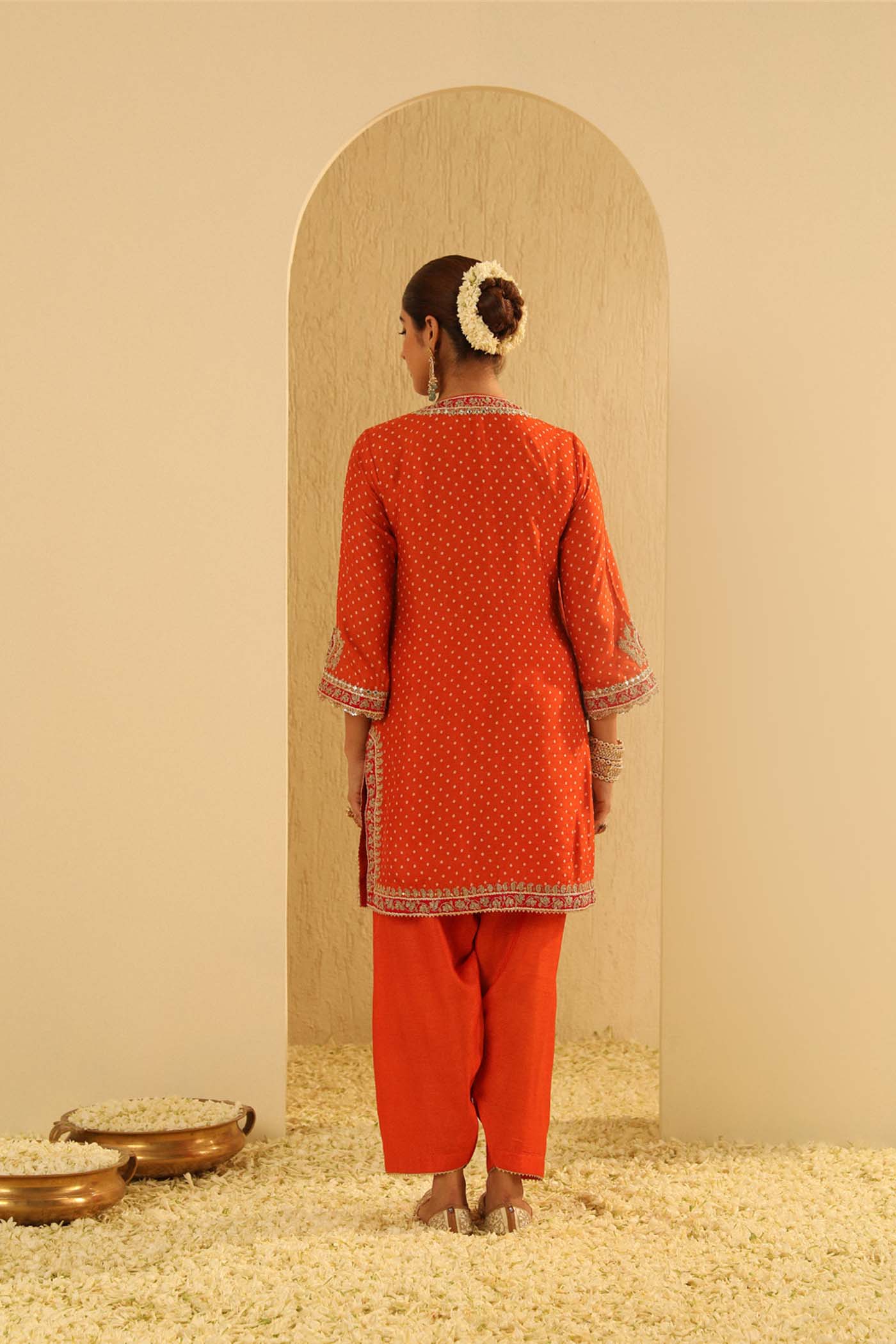 Inara - Orange Kurta with Salwar and Dupatta - Image 6