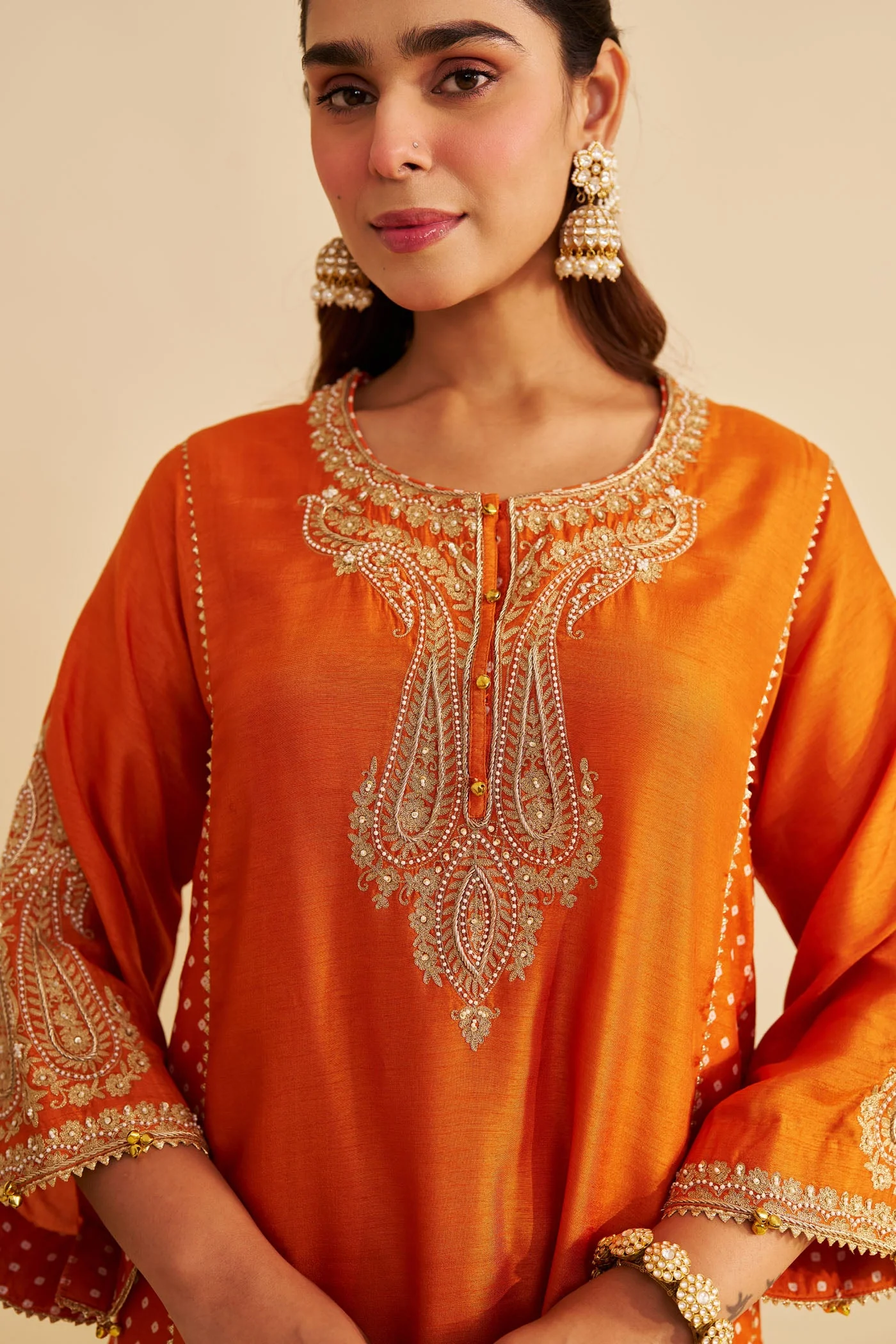 JERIAH - ORANGE SHORT CHAUGA WITH SALWAR (Lxrts) - Image 5