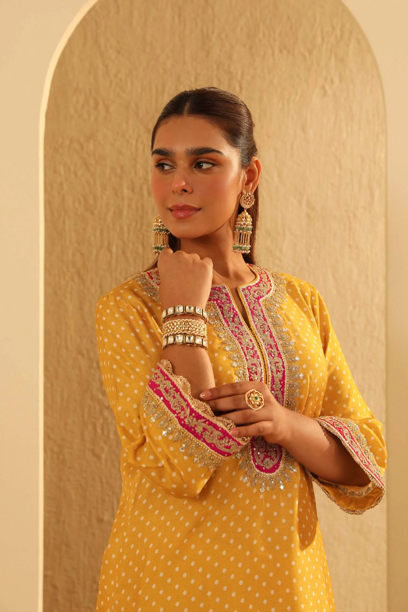 Kiana - Mustard Kurta with Salwar and Dupatta (Lxrts) - Image 5