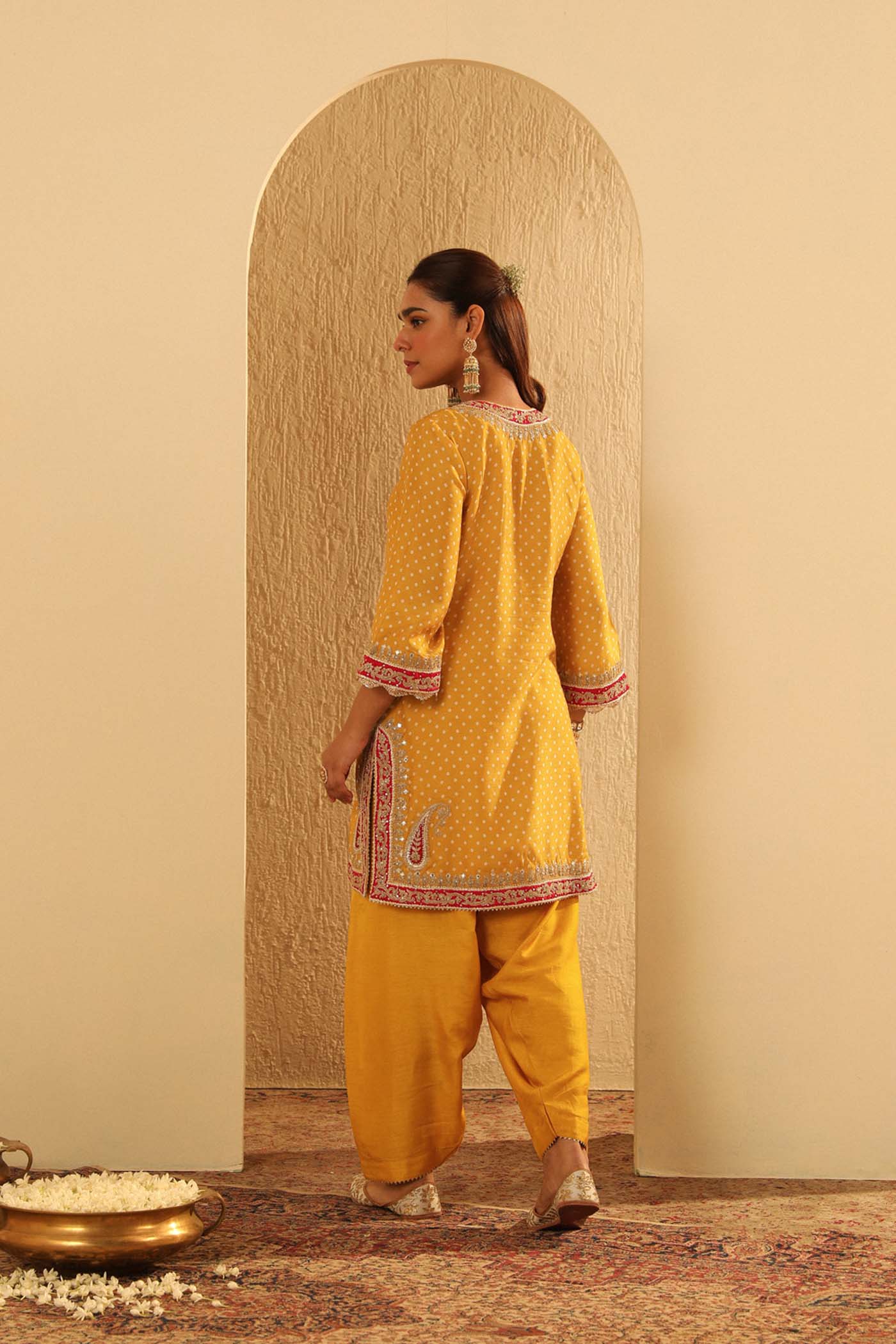 Kiana - Mustard Kurta with Salwar and Dupatta (Lxrts) - Image 6