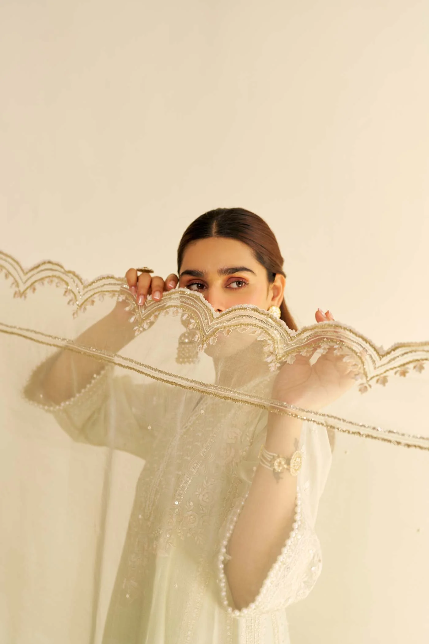 MAAROOFA - Mint Green LONG CHAUGA WITH SALWAR - Image 3