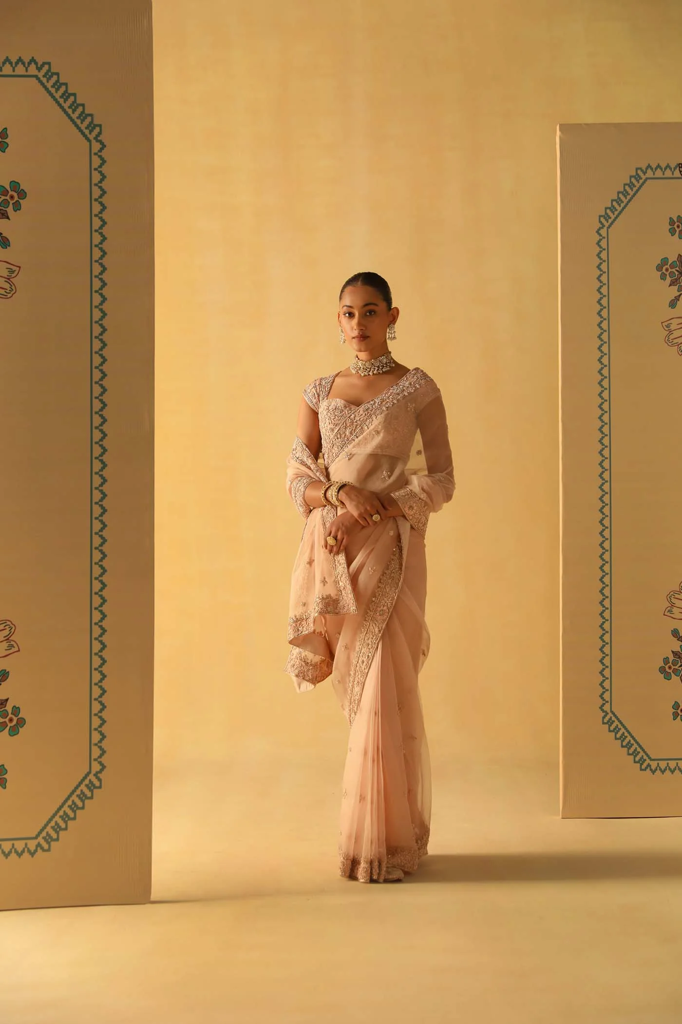 Maliha - Rosepink Saree Set - Image 2
