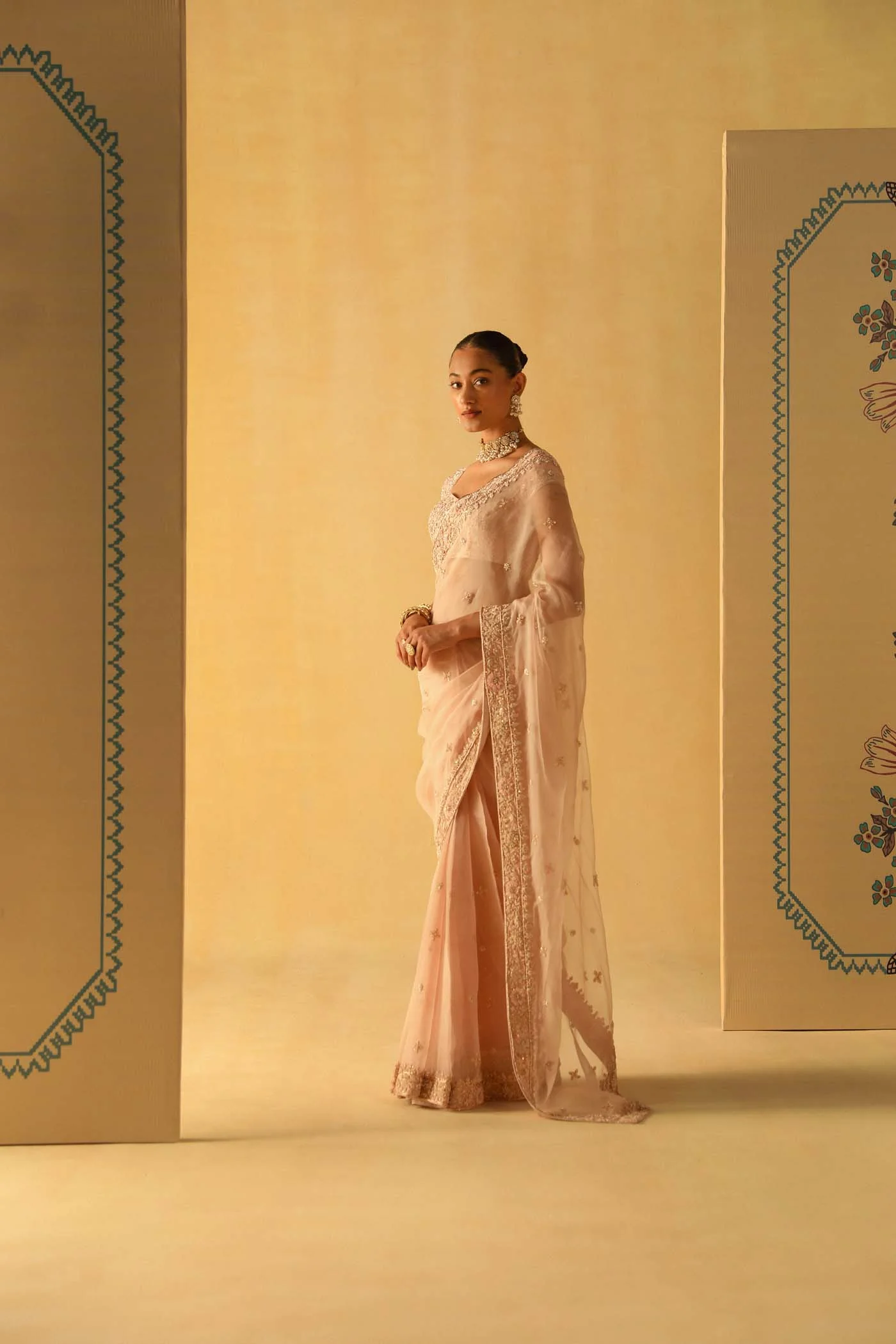 Maliha - Rosepink Saree Set - Image 3