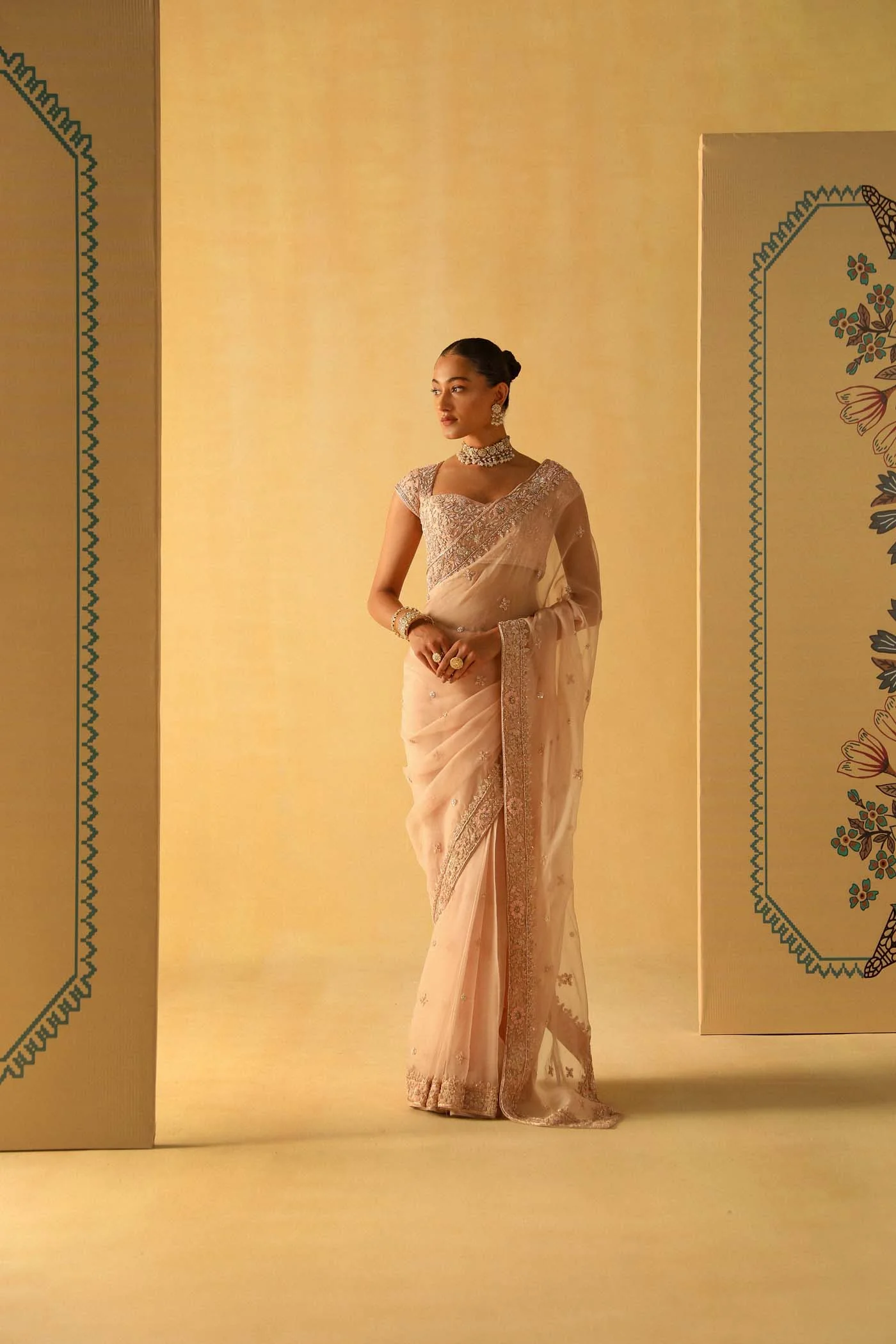 Maliha - Rosepink Saree Set - Image 4