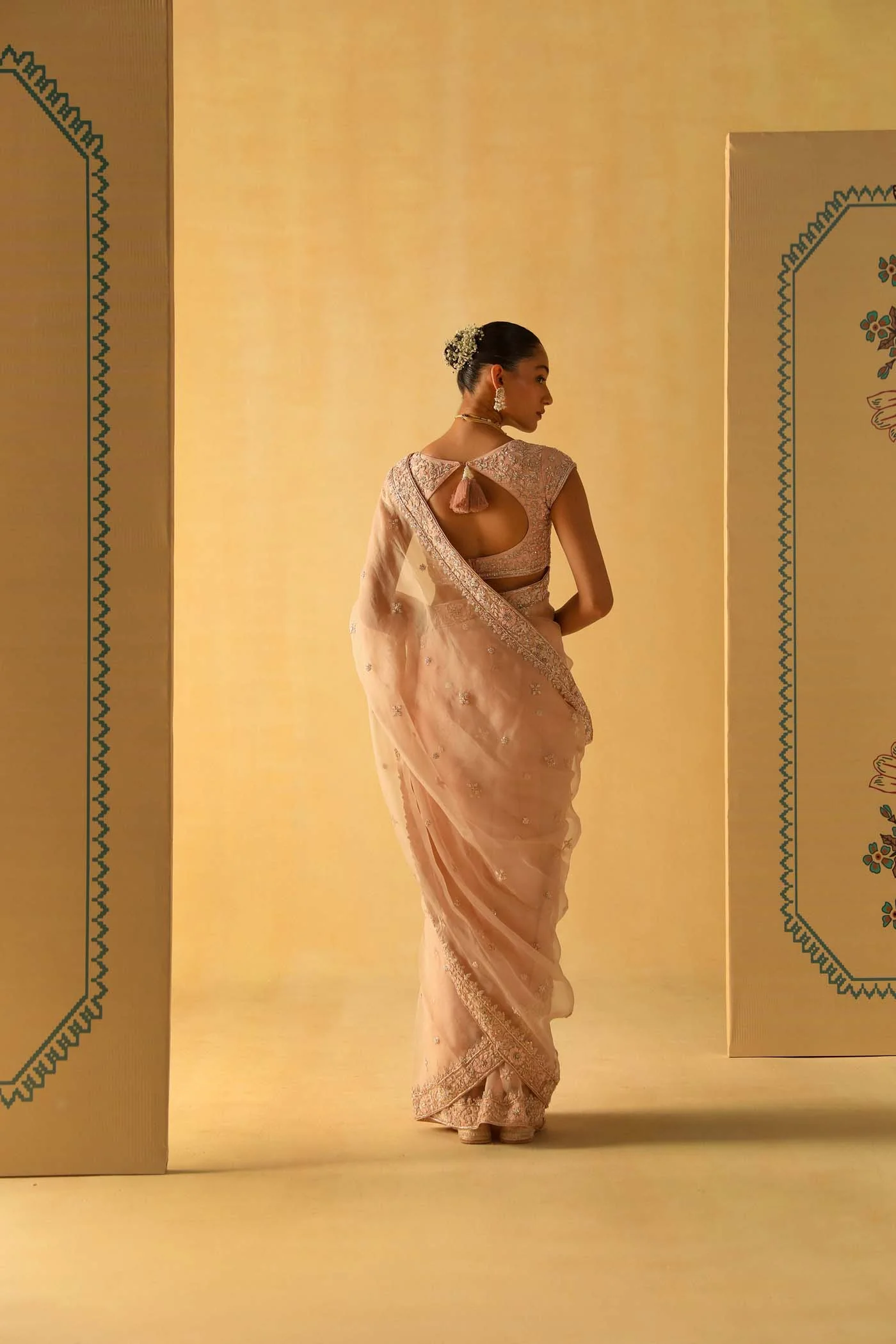Maliha - Rosepink Saree Set - Image 5