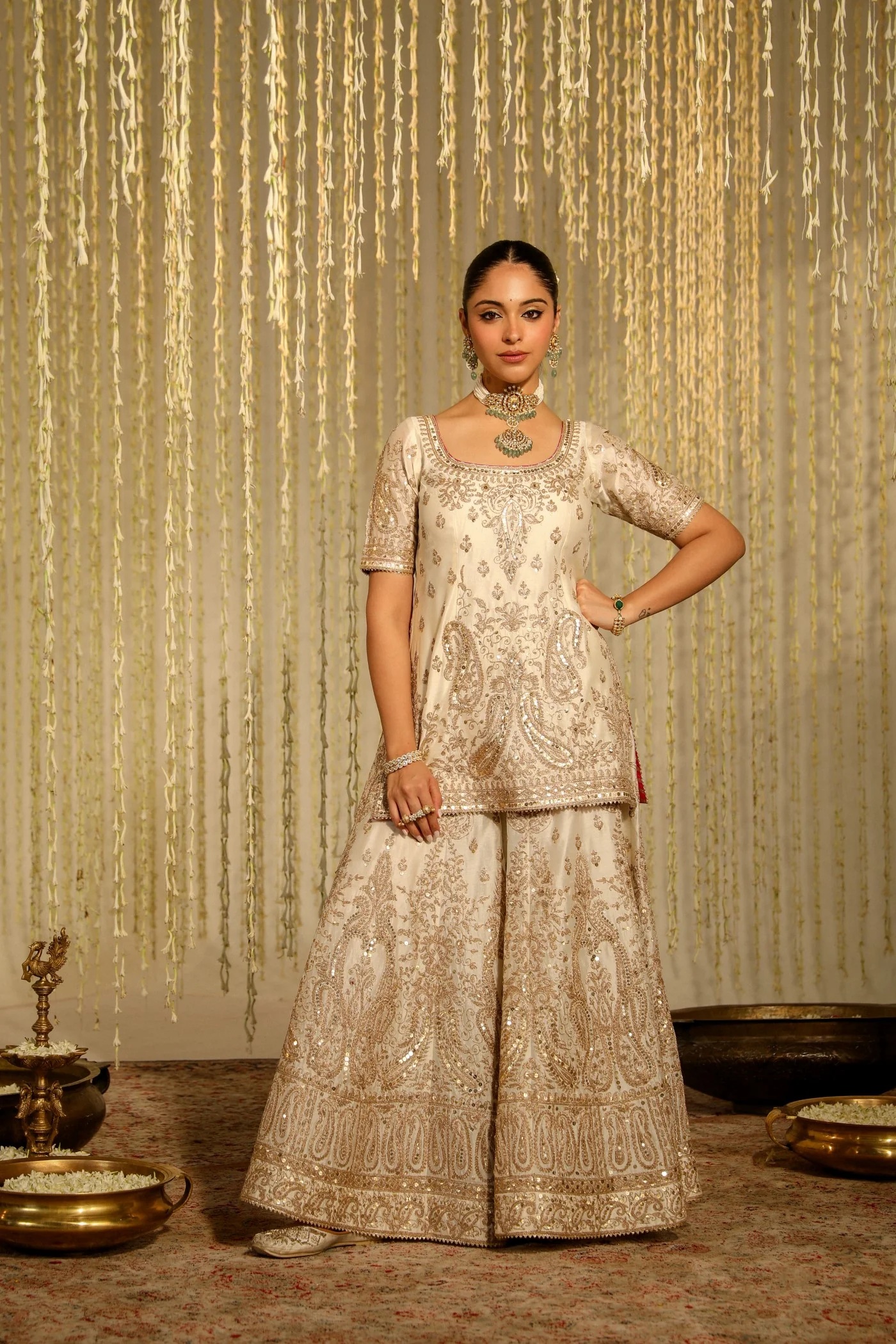 MAZNEEN - DAISY IVORY SHARARA - Image 3