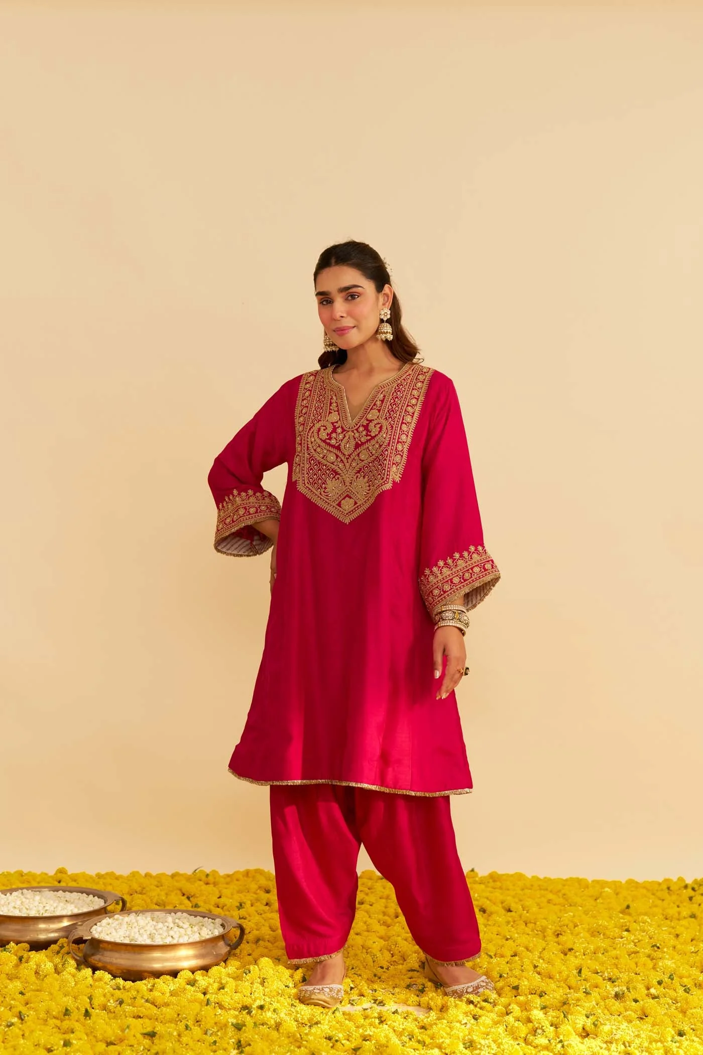 MEHZA - HOTPINK HORT CHAUGA WITH SALWAR (Lxrts) - Image 2