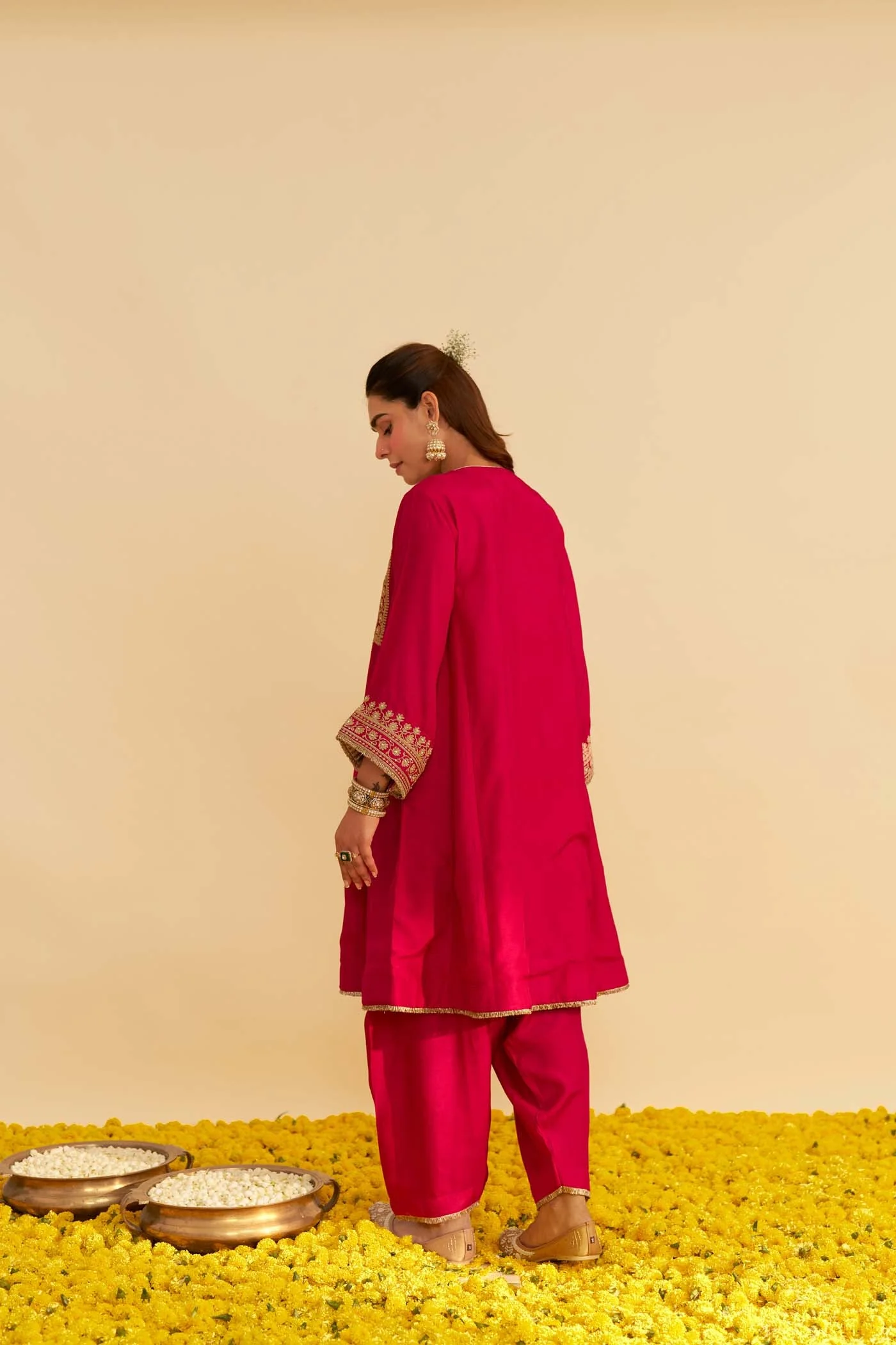 MEHZA - HOTPINK HORT CHAUGA WITH SALWAR (Lxrts) - Image 6