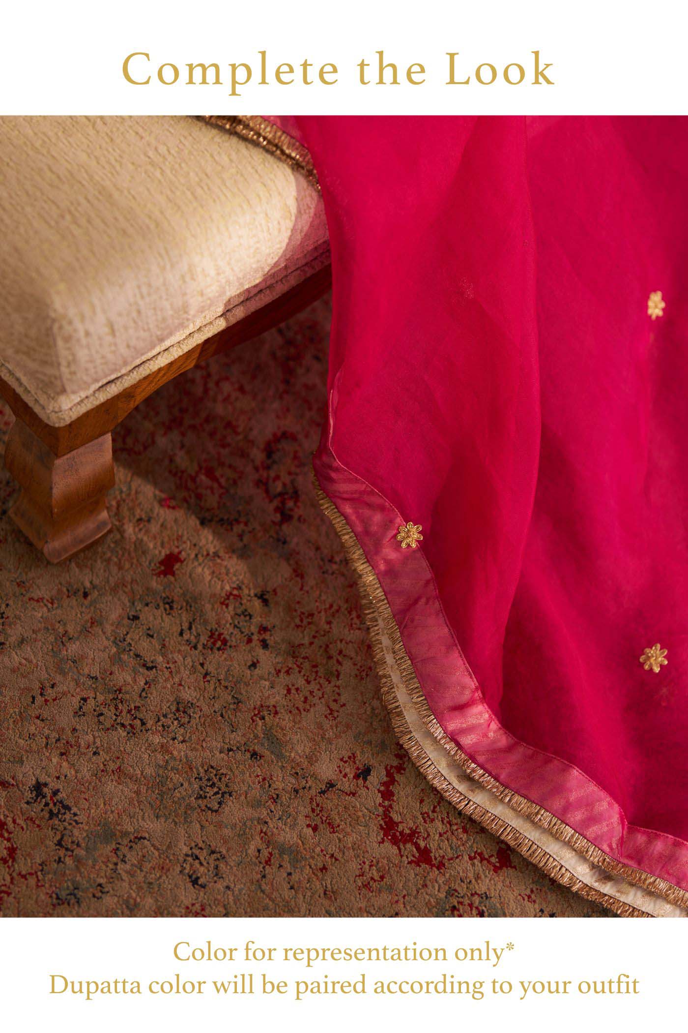MEHZA - HOTPINK HORT CHAUGA WITH SALWAR (Lxrts) - Image 7