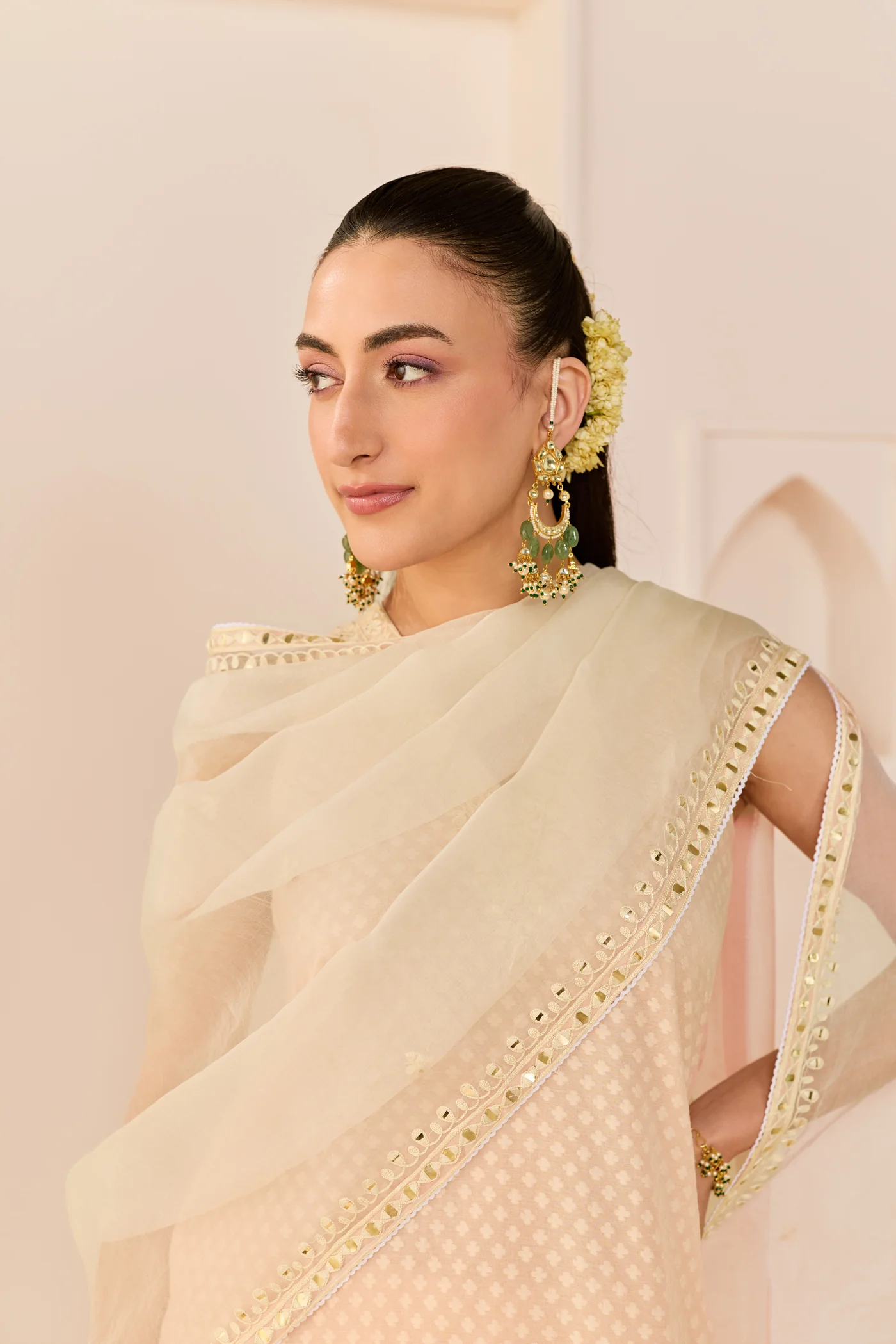 Miral - Carnation Pink Short Kurta With Farsi Salwar - Image 2