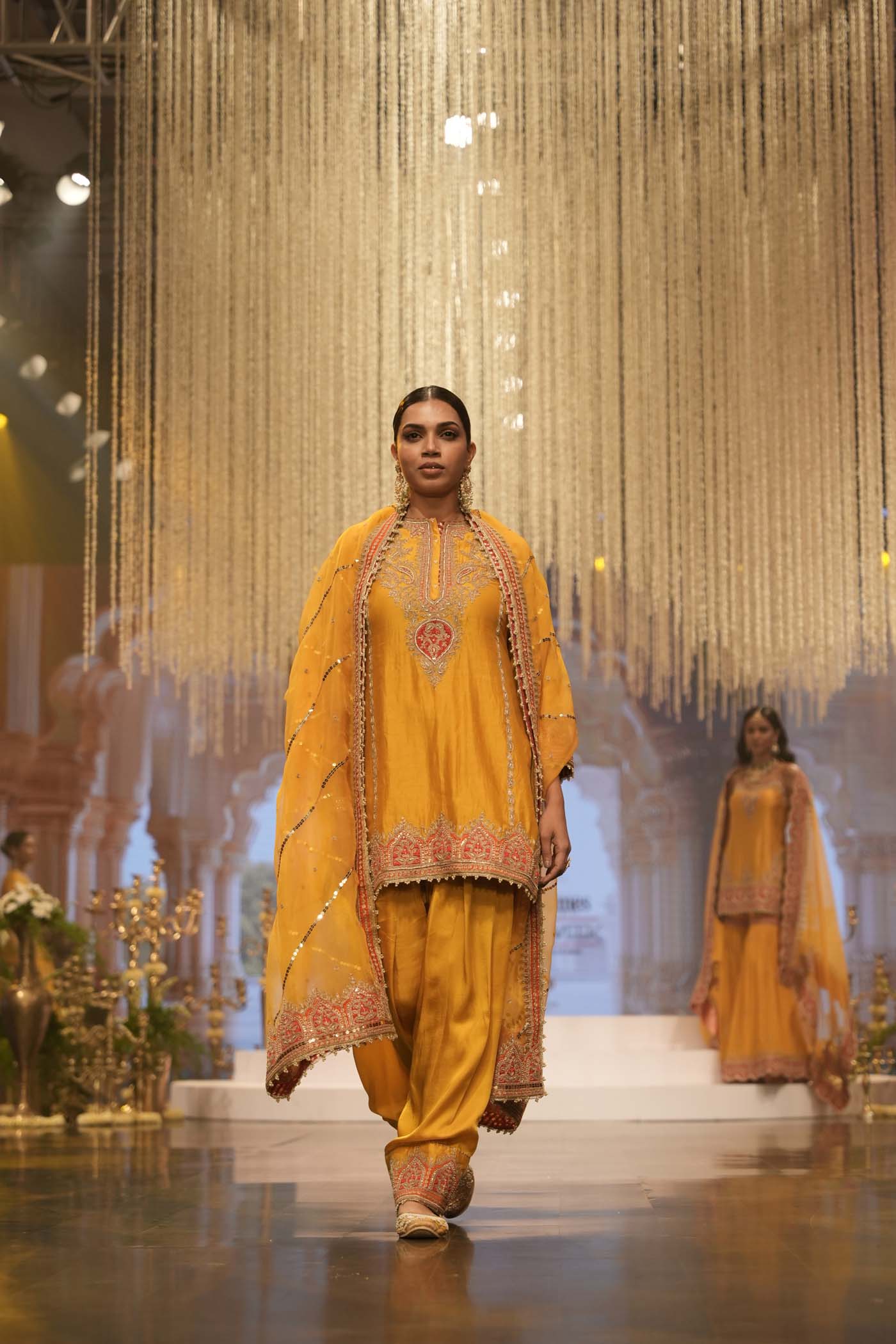Mirha - Heirloom Mustard Short Straight Kurta with Salwar - Image 2