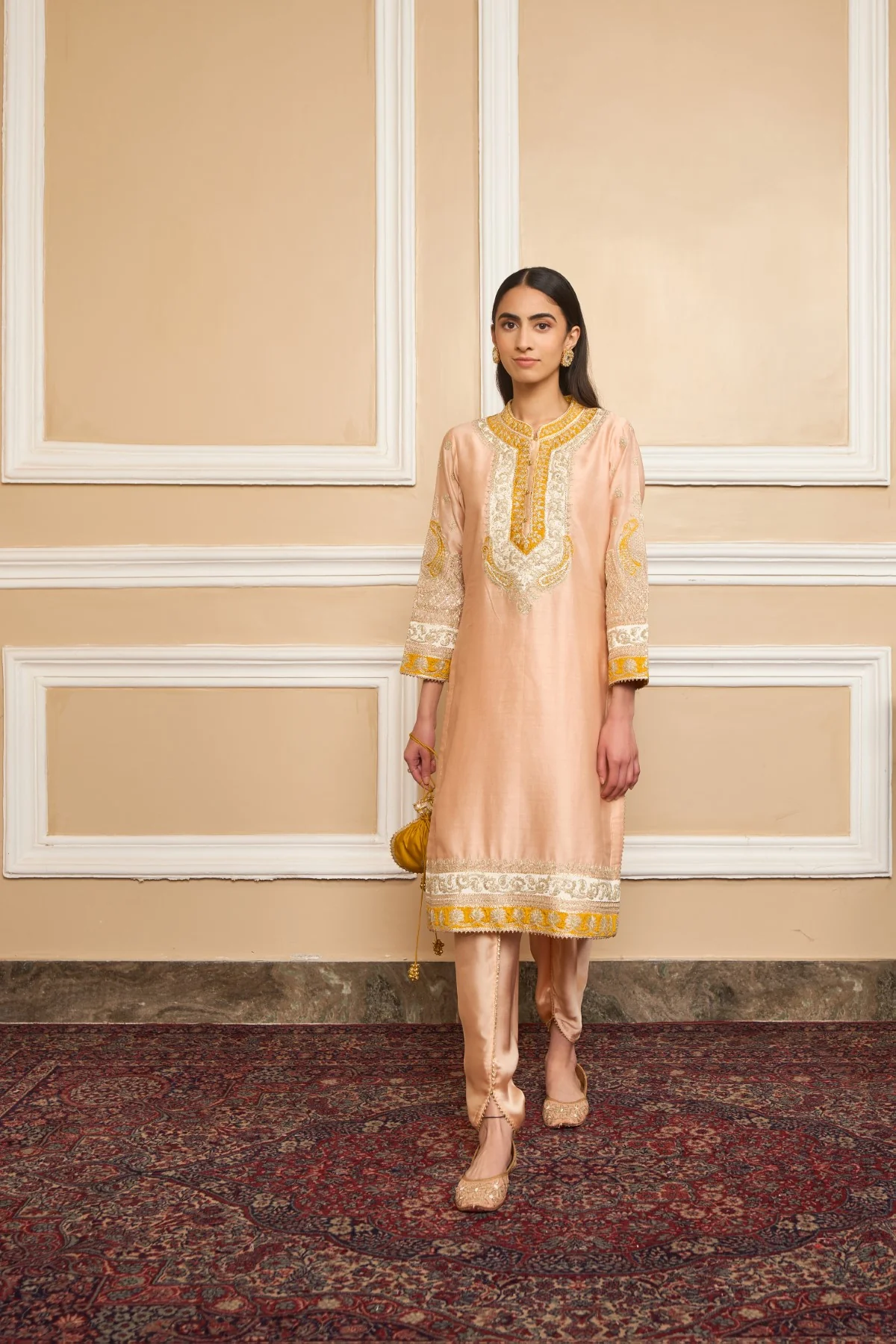 MYREEN - ROSEPINK KURTA WITH DHOTI - Image 5