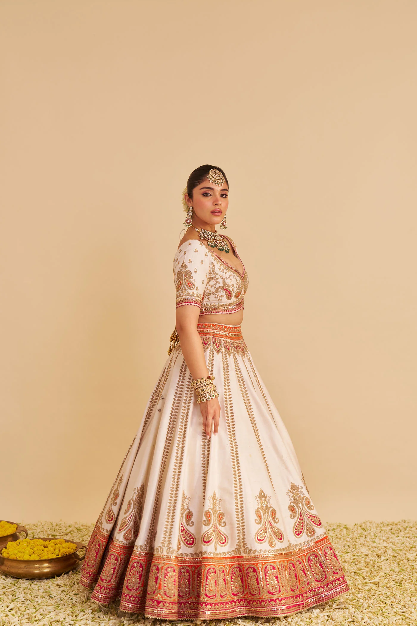 Nabha Natesh In AMARA - Daisy Ivory LEHENGA - Image 8