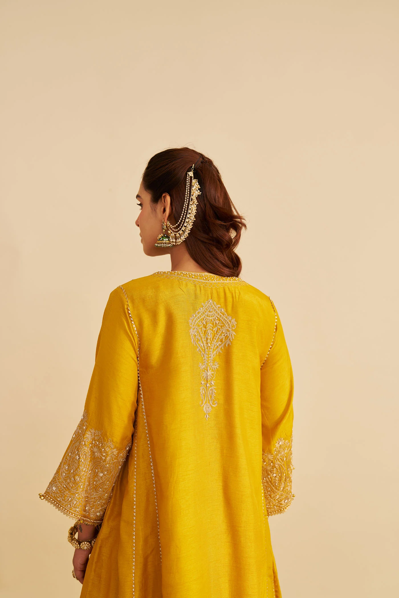 NIYAH - Heirloom Mustard SHORT CHAUGA WITH SALWAR - Image 5