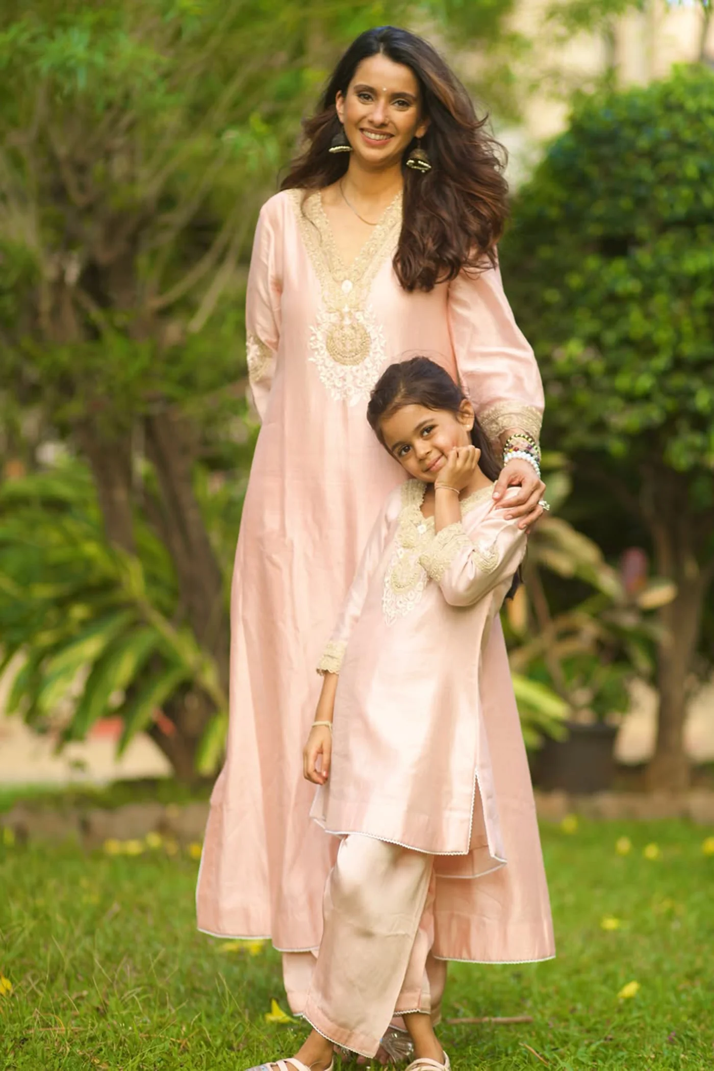 Pranitaa In Sanvi - Blush Pink Long Choga with Salwar