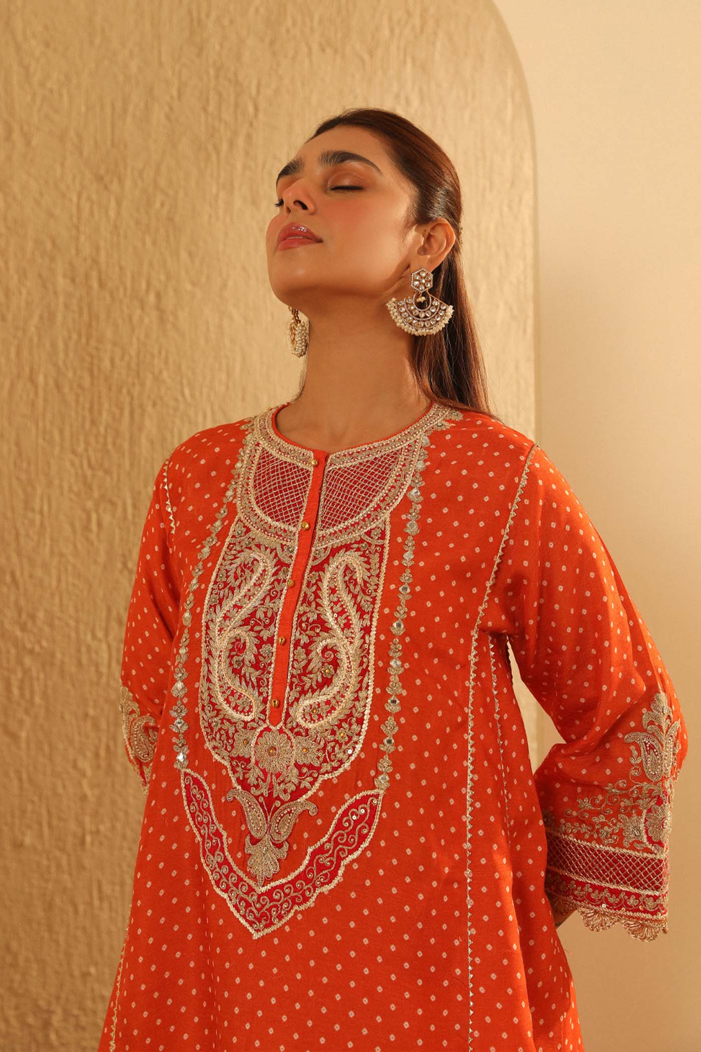 Prisha - Orange Kalidaar Choga with Salwar (Lxrts) - Image 5