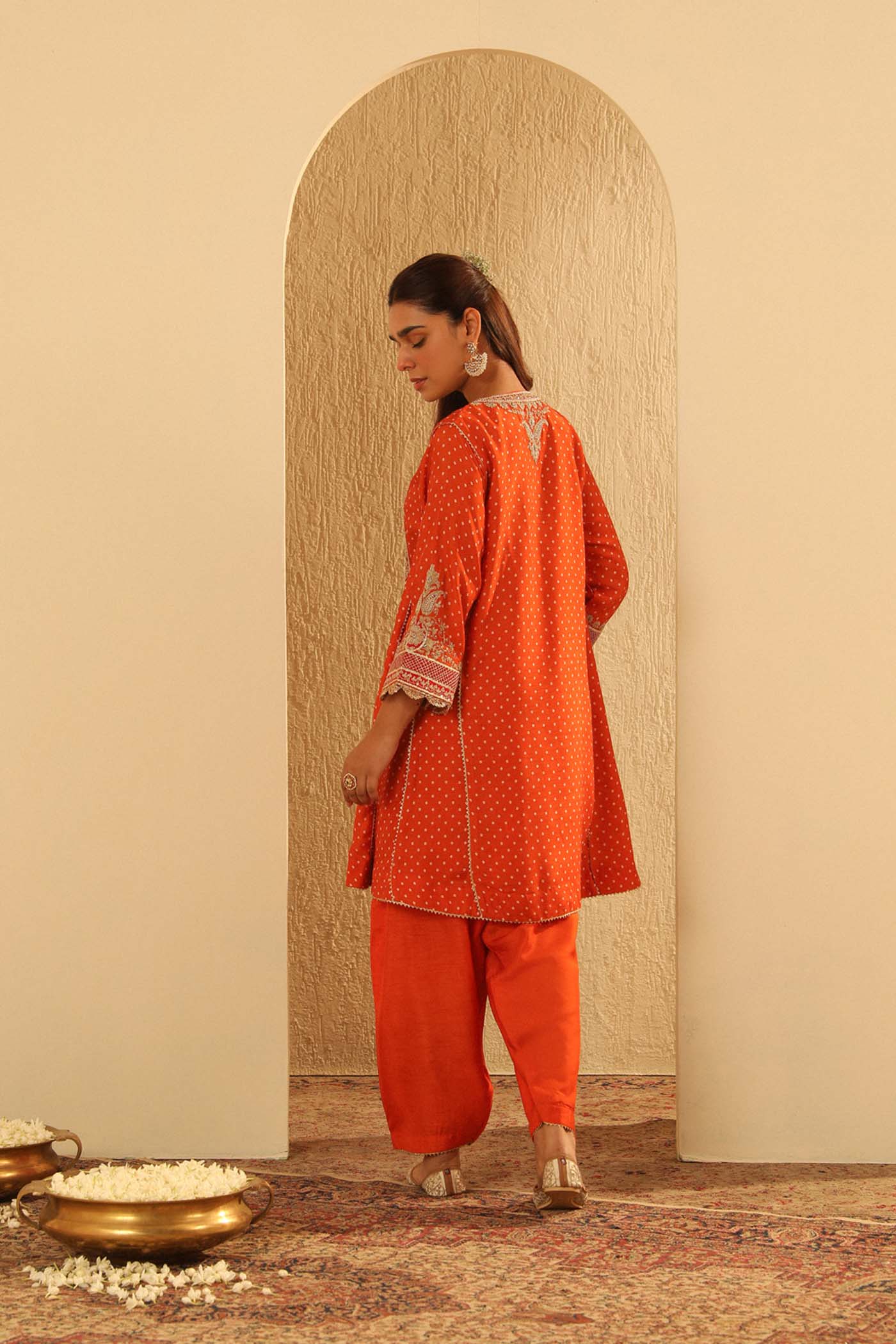 Prisha - Orange Kalidaar Choga with Salwar (Lxrts) - Image 6