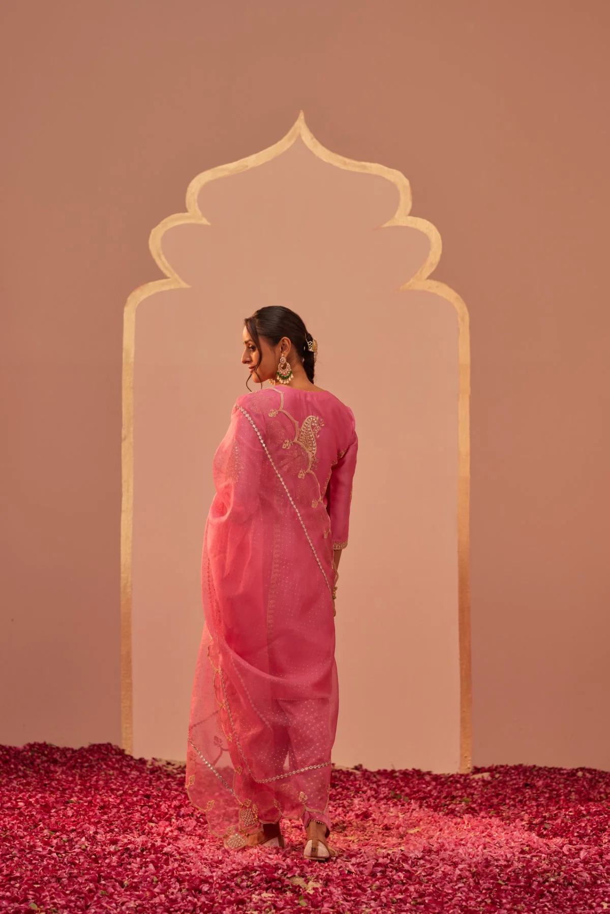 Rashida - Flamingo Pink Kurta Salwar Set - Image 4