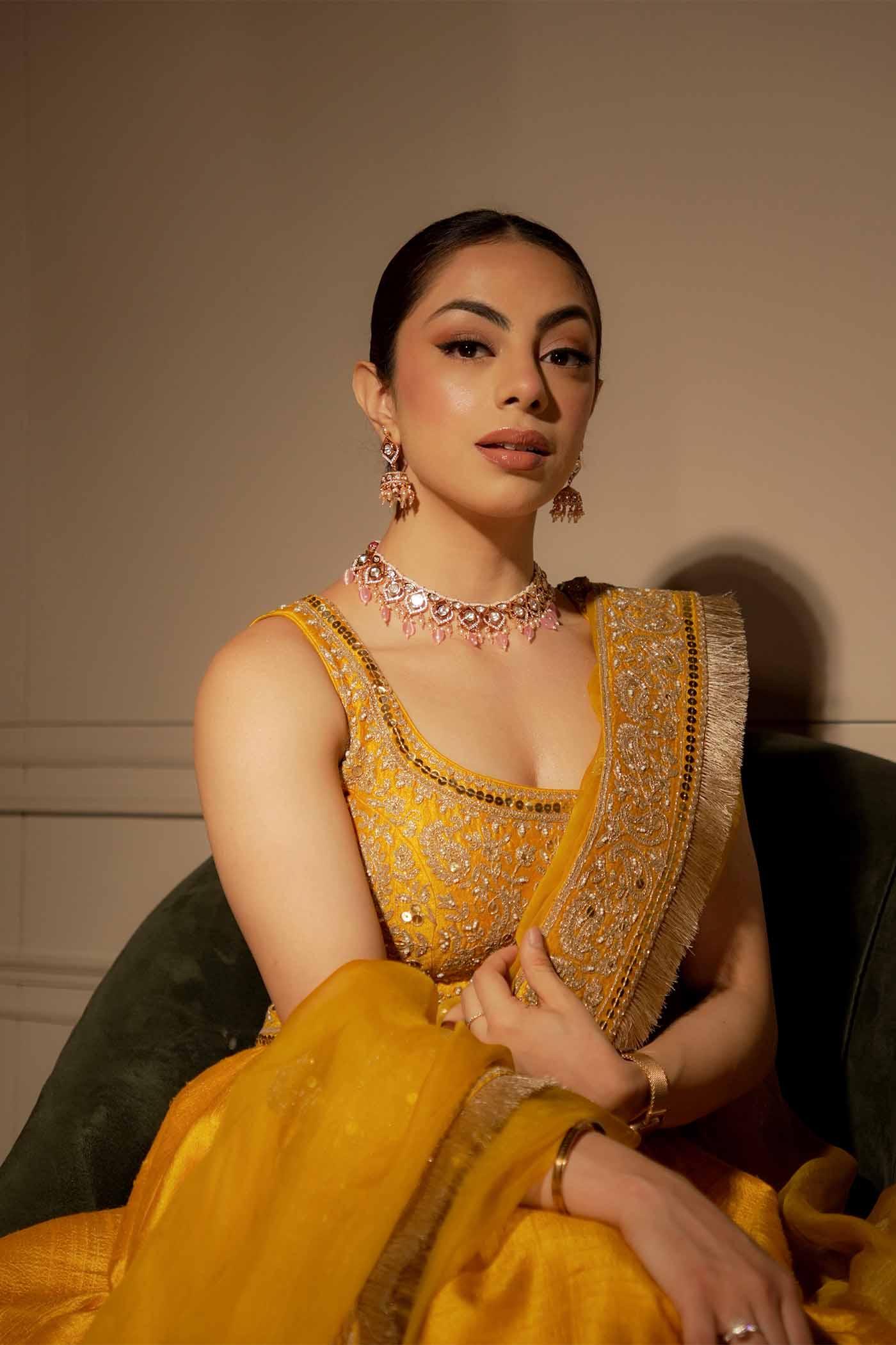 Ravkirat Kaur in AMNA - Glaze Mustard - Image 2
