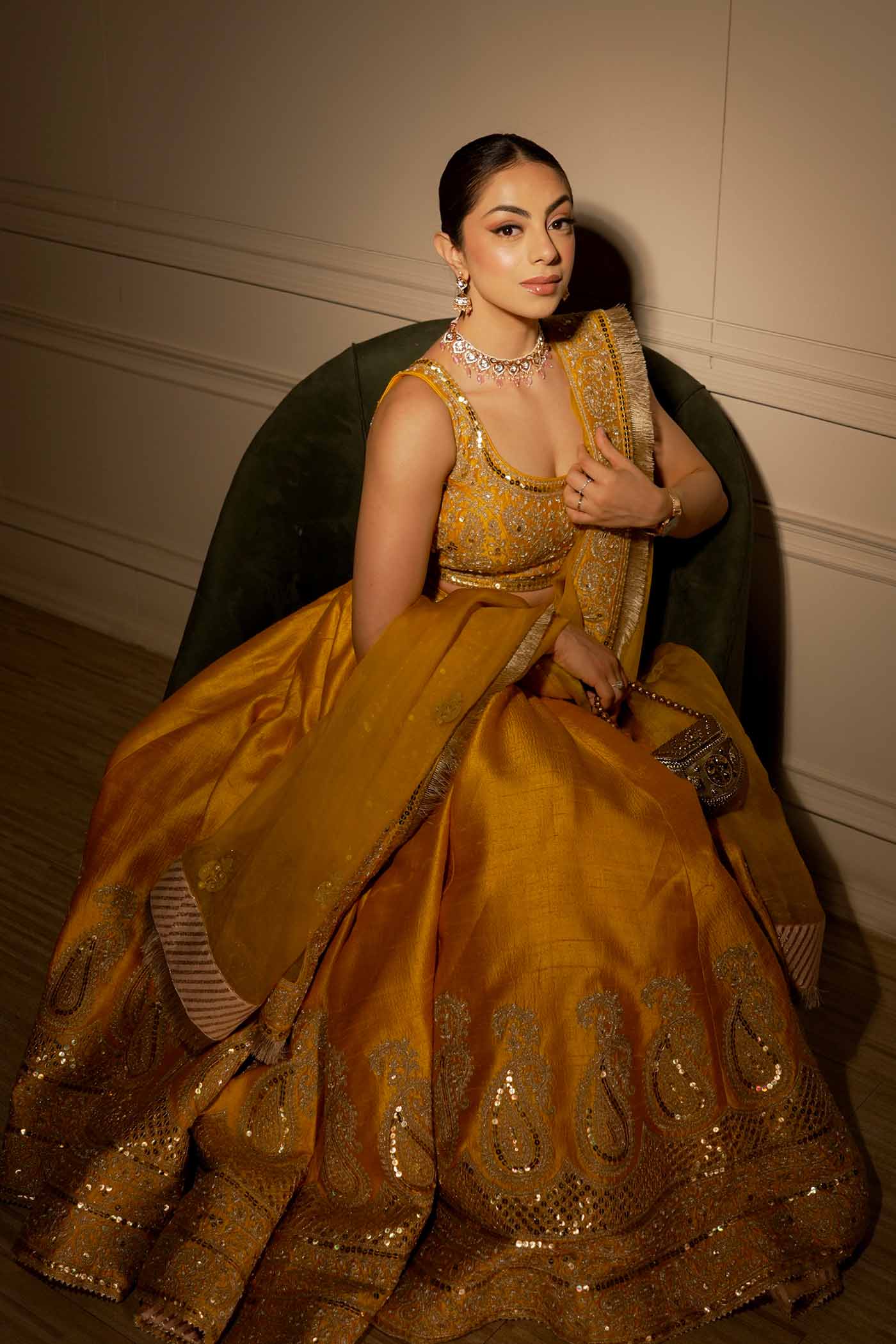 Ravkirat Kaur in AMNA - Glaze Mustard - Image 3