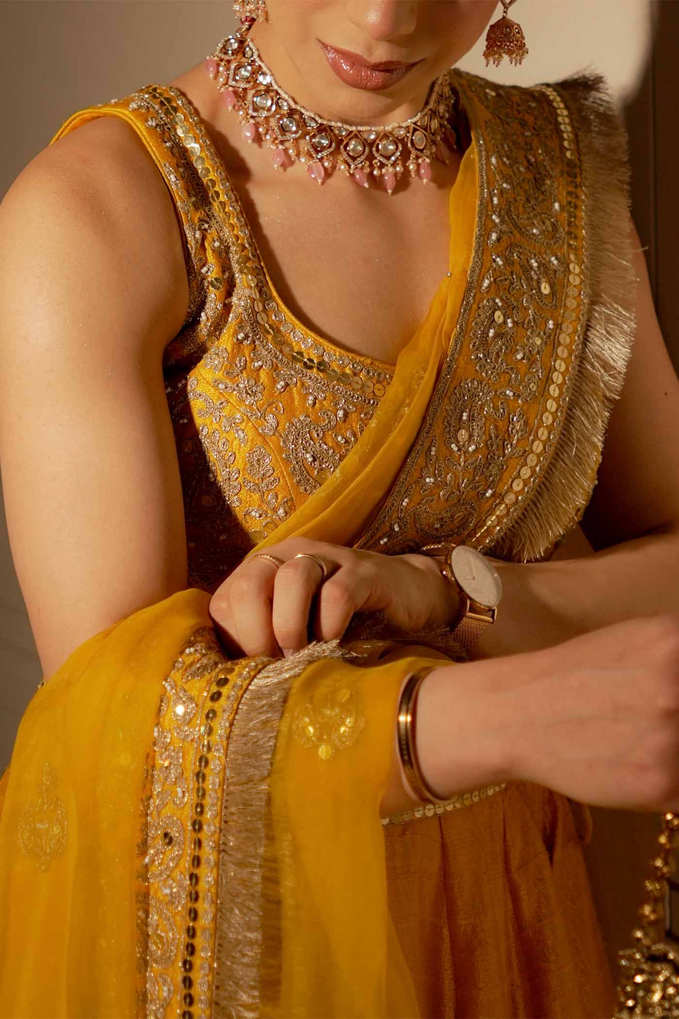 Ravkirat Kaur in AMNA - Glaze Mustard - Image 8