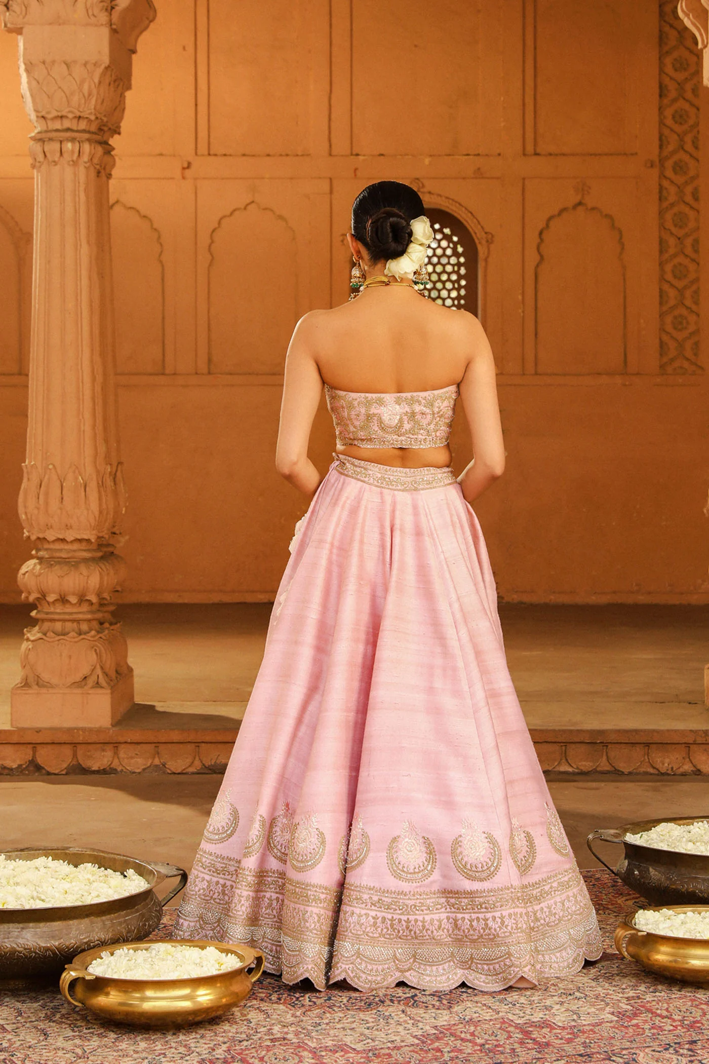Razana - Blush Pink Lehenga Set with Dupatta - Image 7