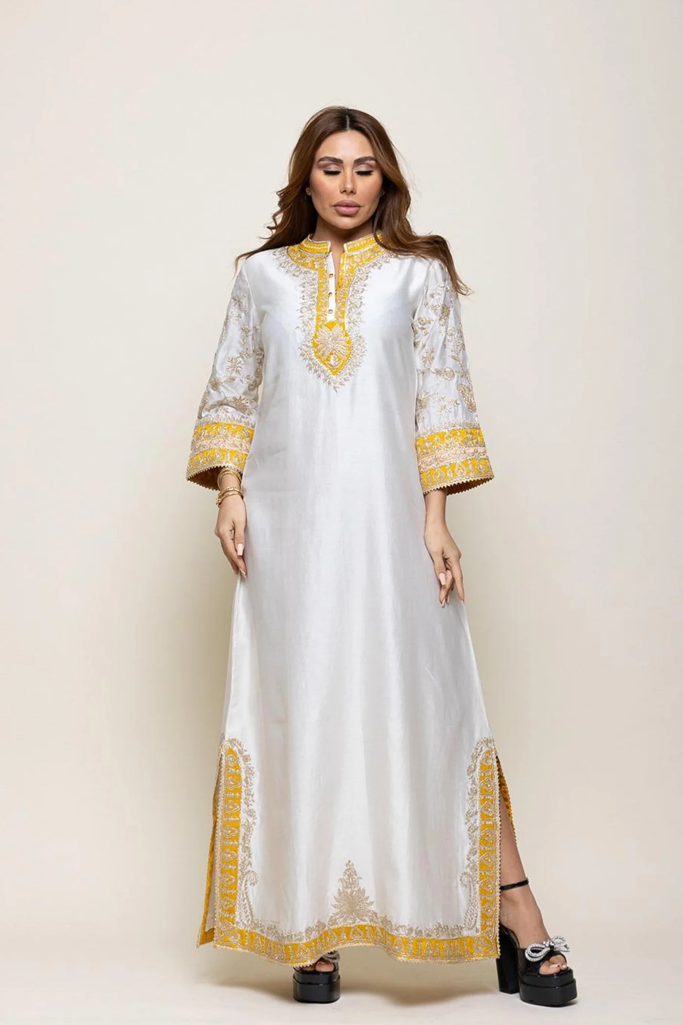 Resham - Daisy Ivory Abaya