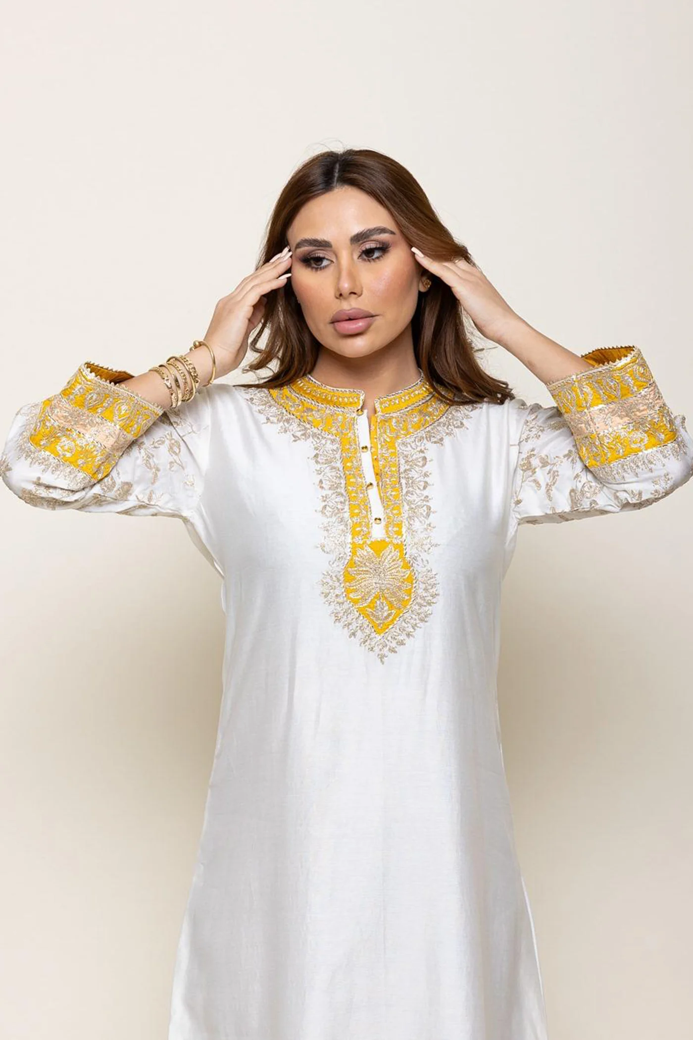 Resham - Daisy Ivory Abaya - Image 6