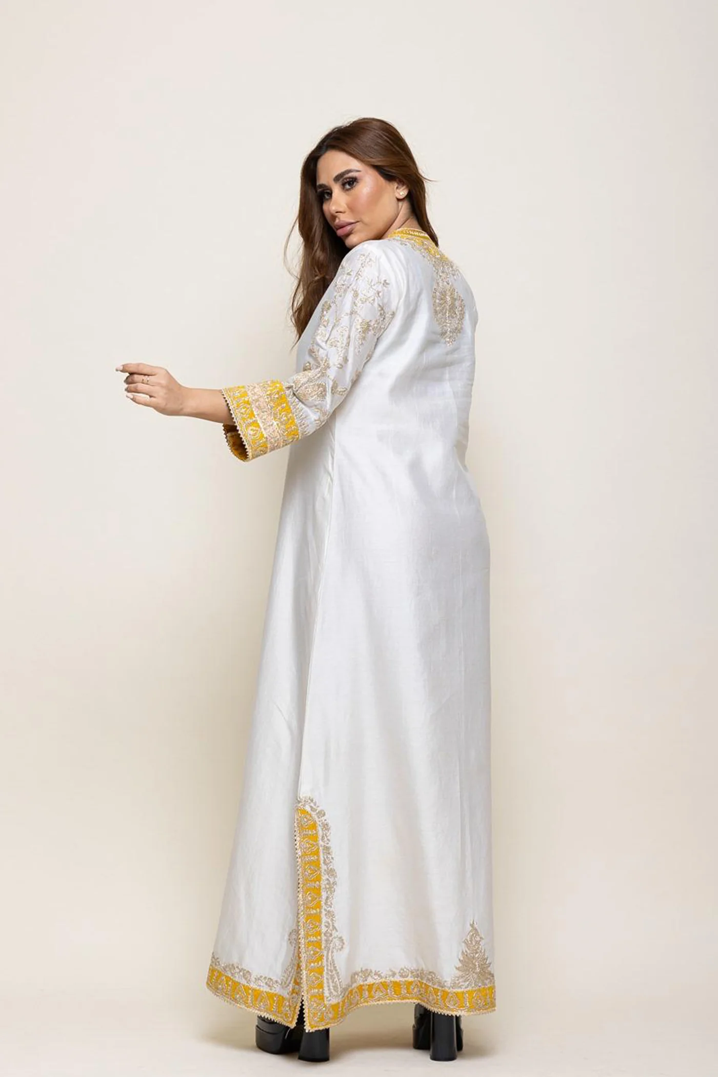Resham - Daisy Ivory Abaya - Image 7